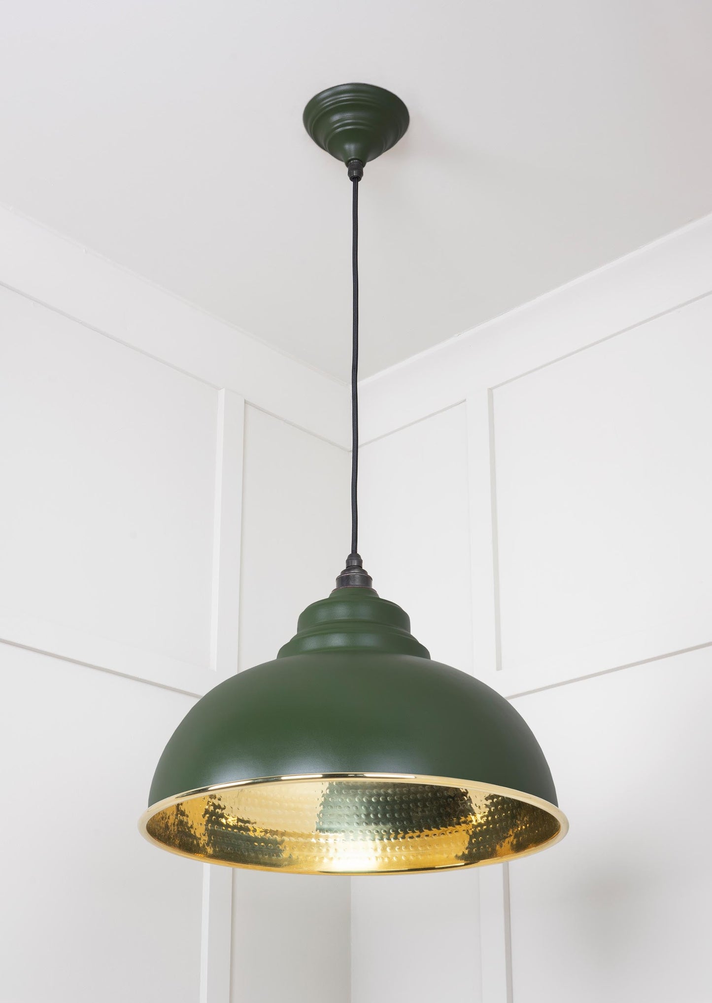 From The Anvil Hammered Brass Harborne Pendant