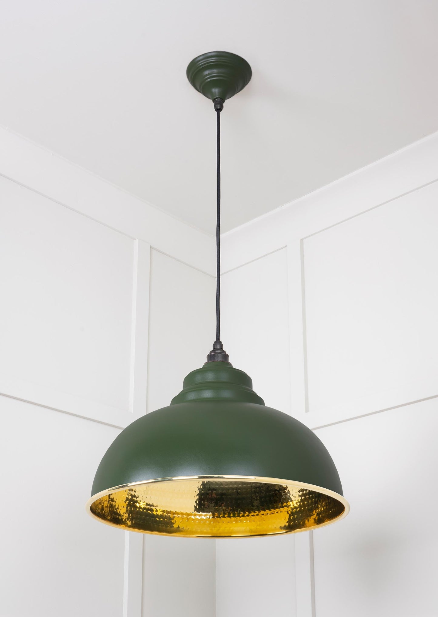 From The Anvil Hammered Brass Harborne Pendant
