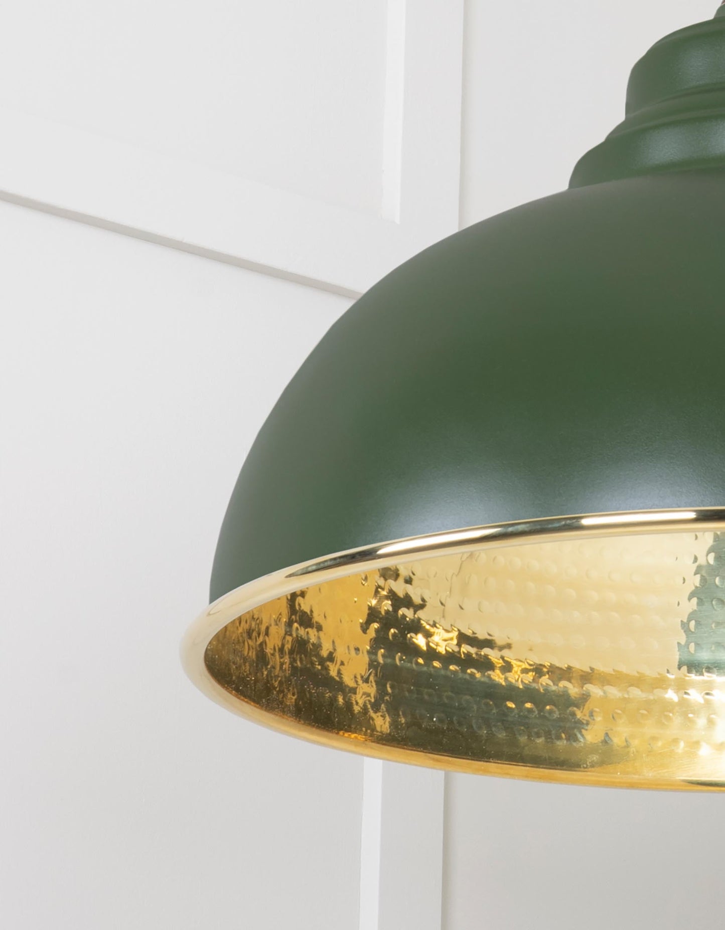 From The Anvil Hammered Brass Harborne Pendant