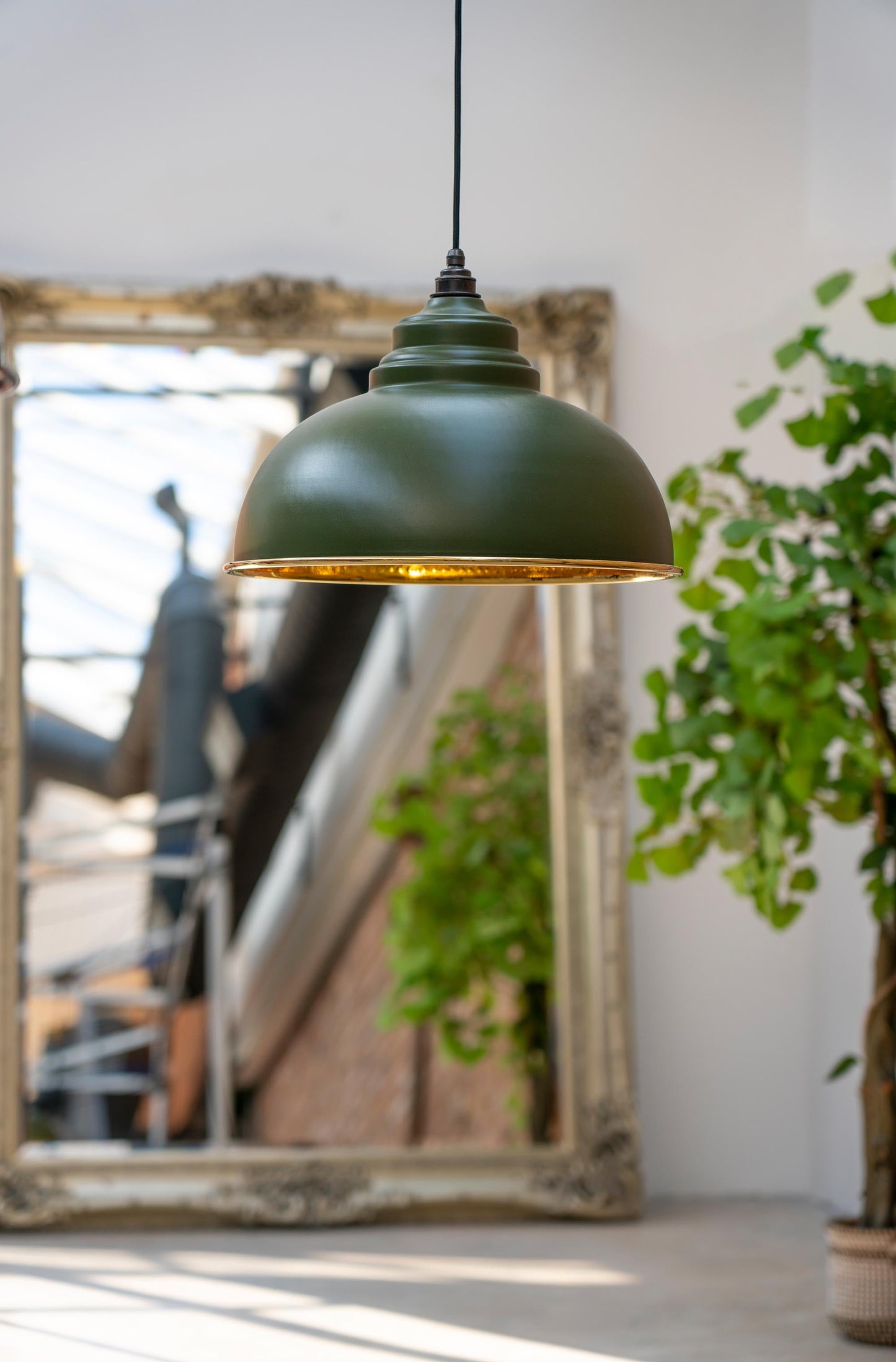 From The Anvil Hammered Brass Harborne Pendant