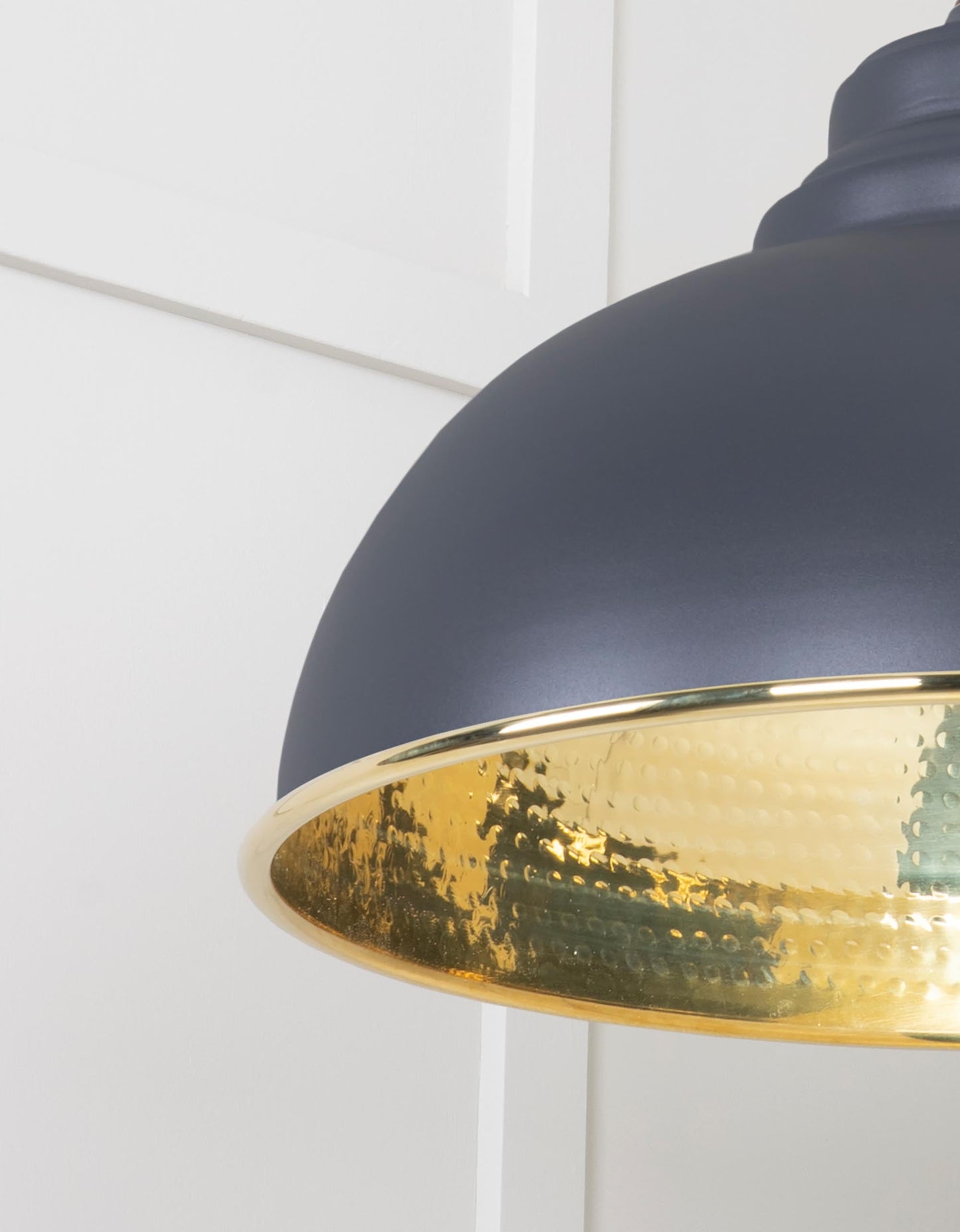 From The Anvil Hammered Brass Harborne Pendant