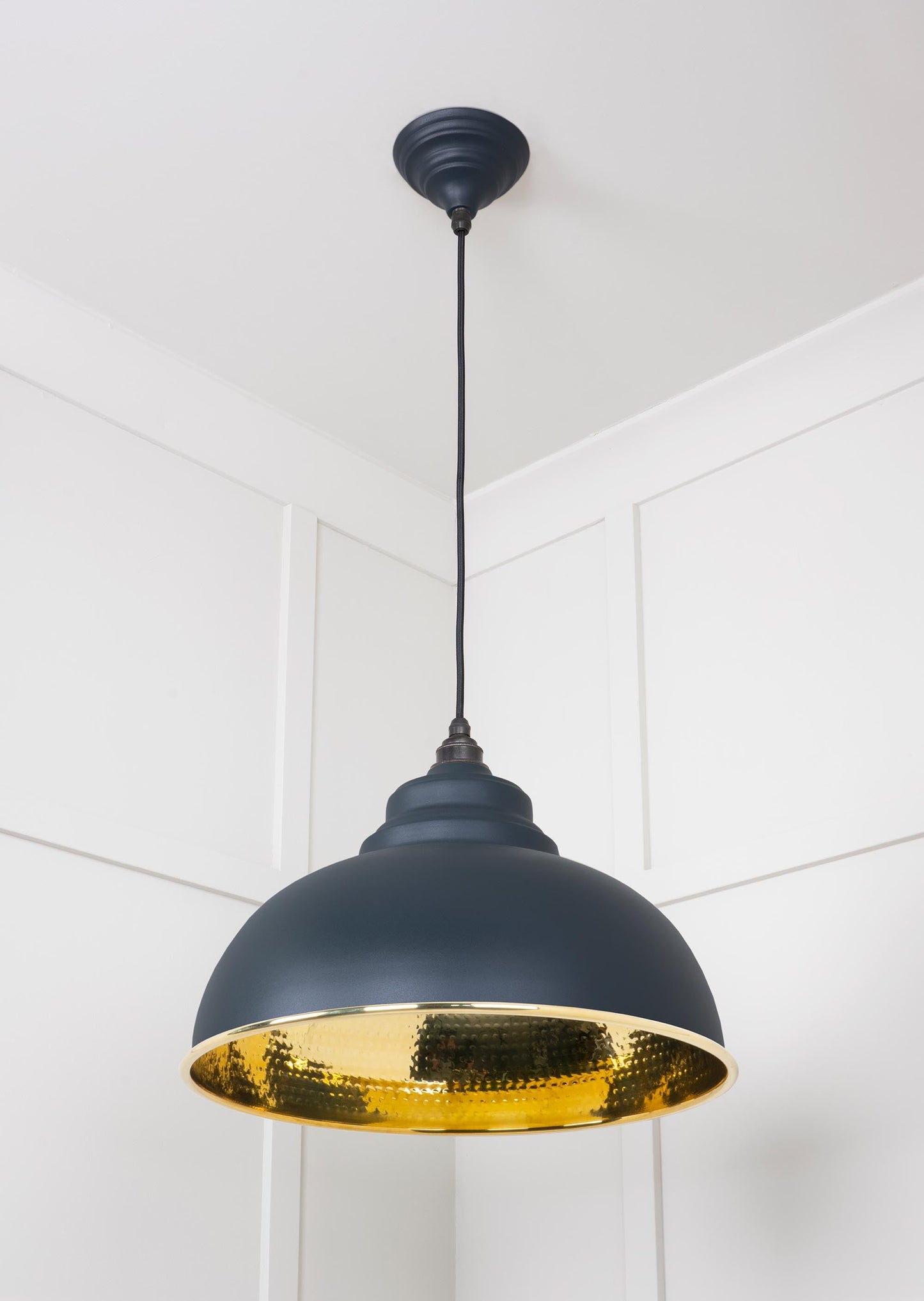 From The Anvil Hammered Brass Harborne Pendant