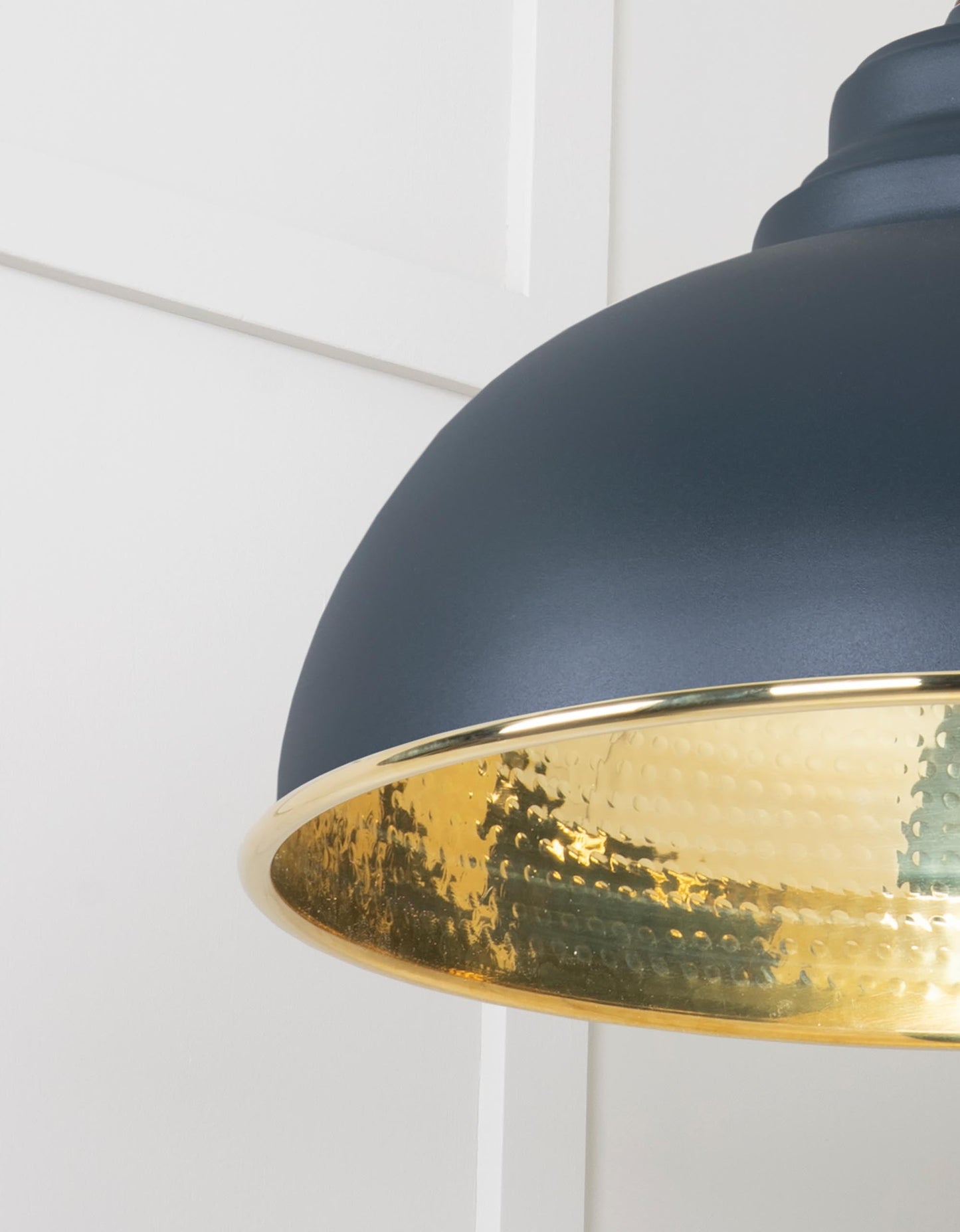 From The Anvil Hammered Brass Harborne Pendant