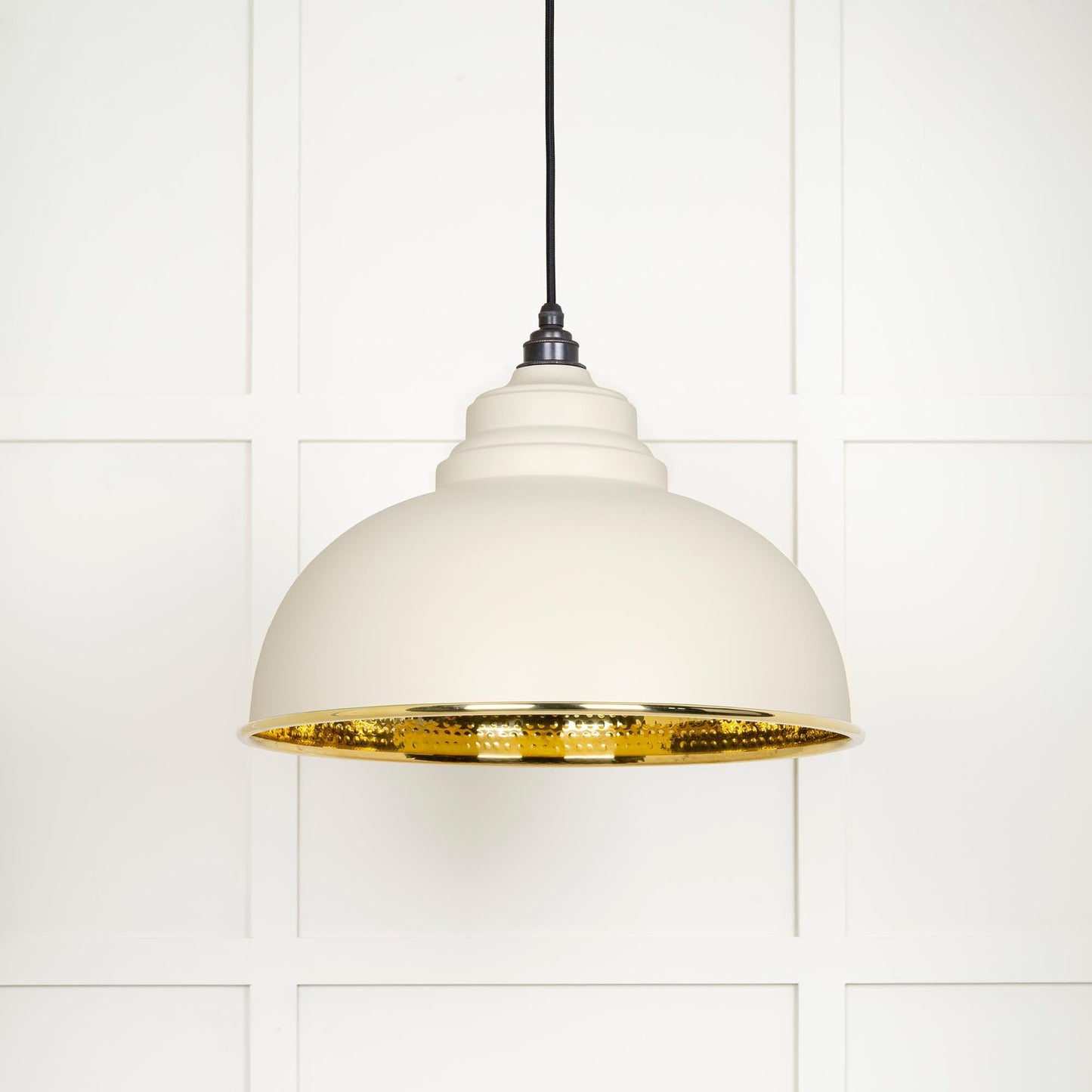 From The Anvil Hammered Brass Harborne Pendant