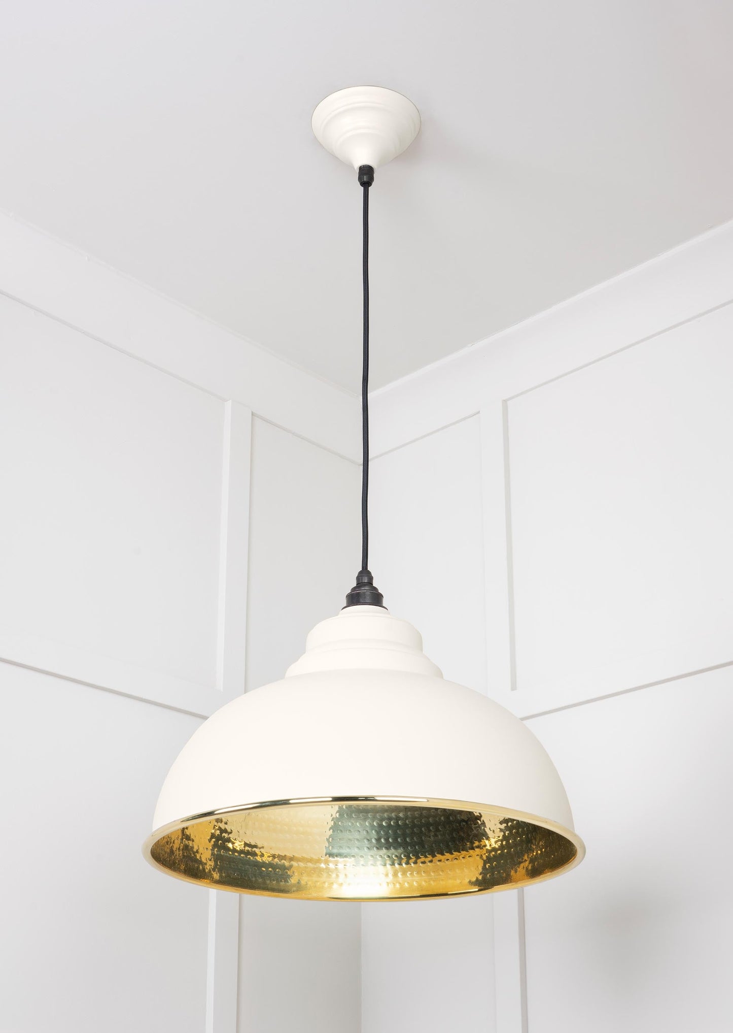 From The Anvil Hammered Brass Harborne Pendant