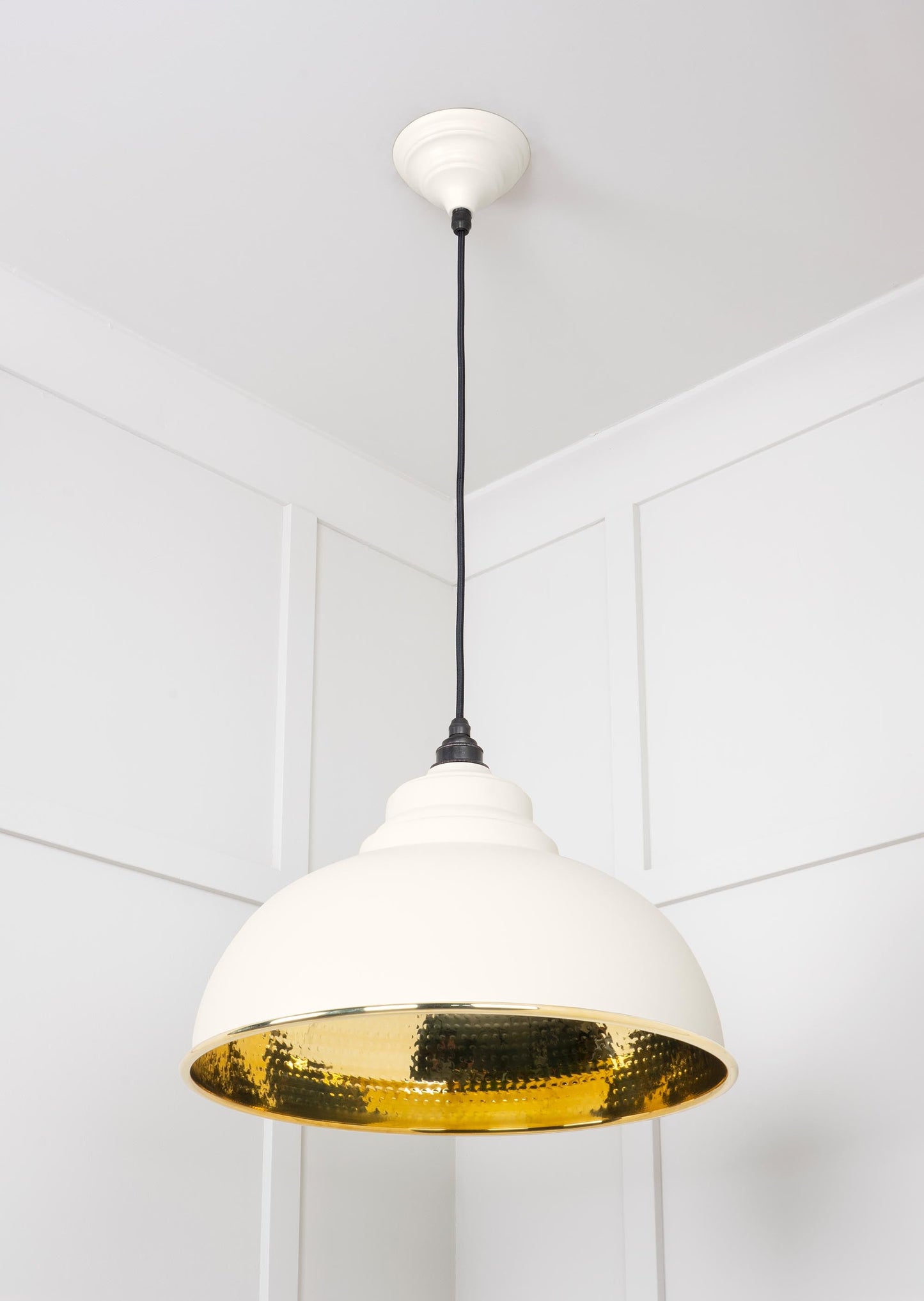 From The Anvil Hammered Brass Harborne Pendant