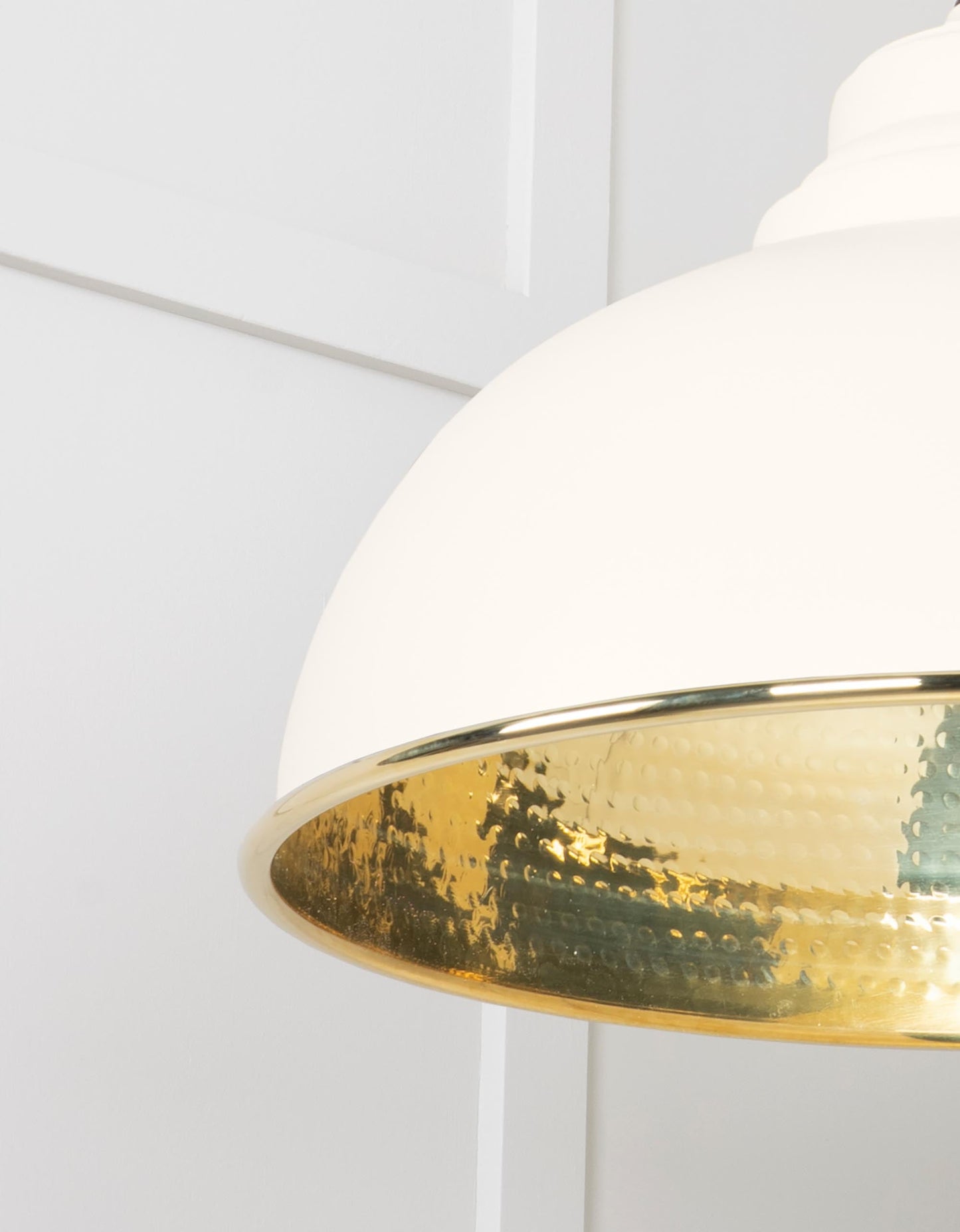 From The Anvil Hammered Brass Harborne Pendant
