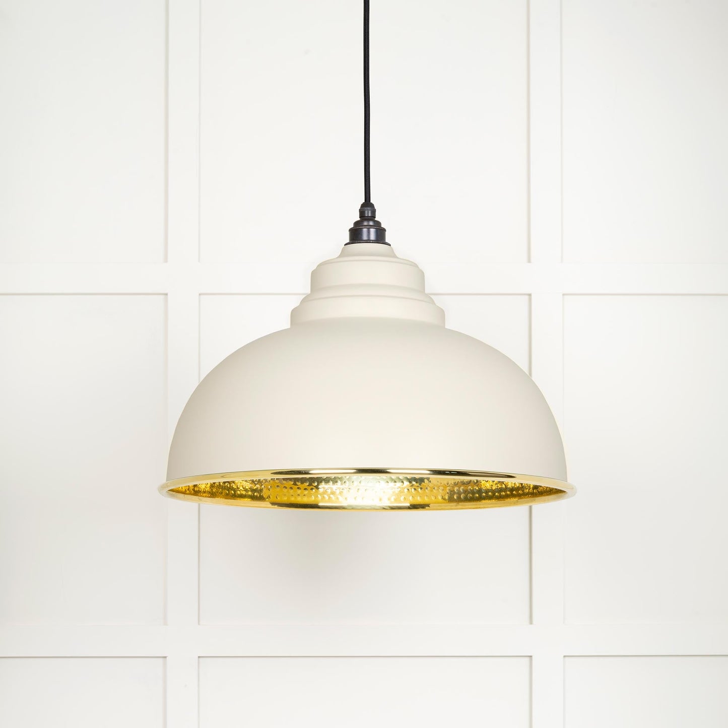 From The Anvil Hammered Brass Harborne Pendant