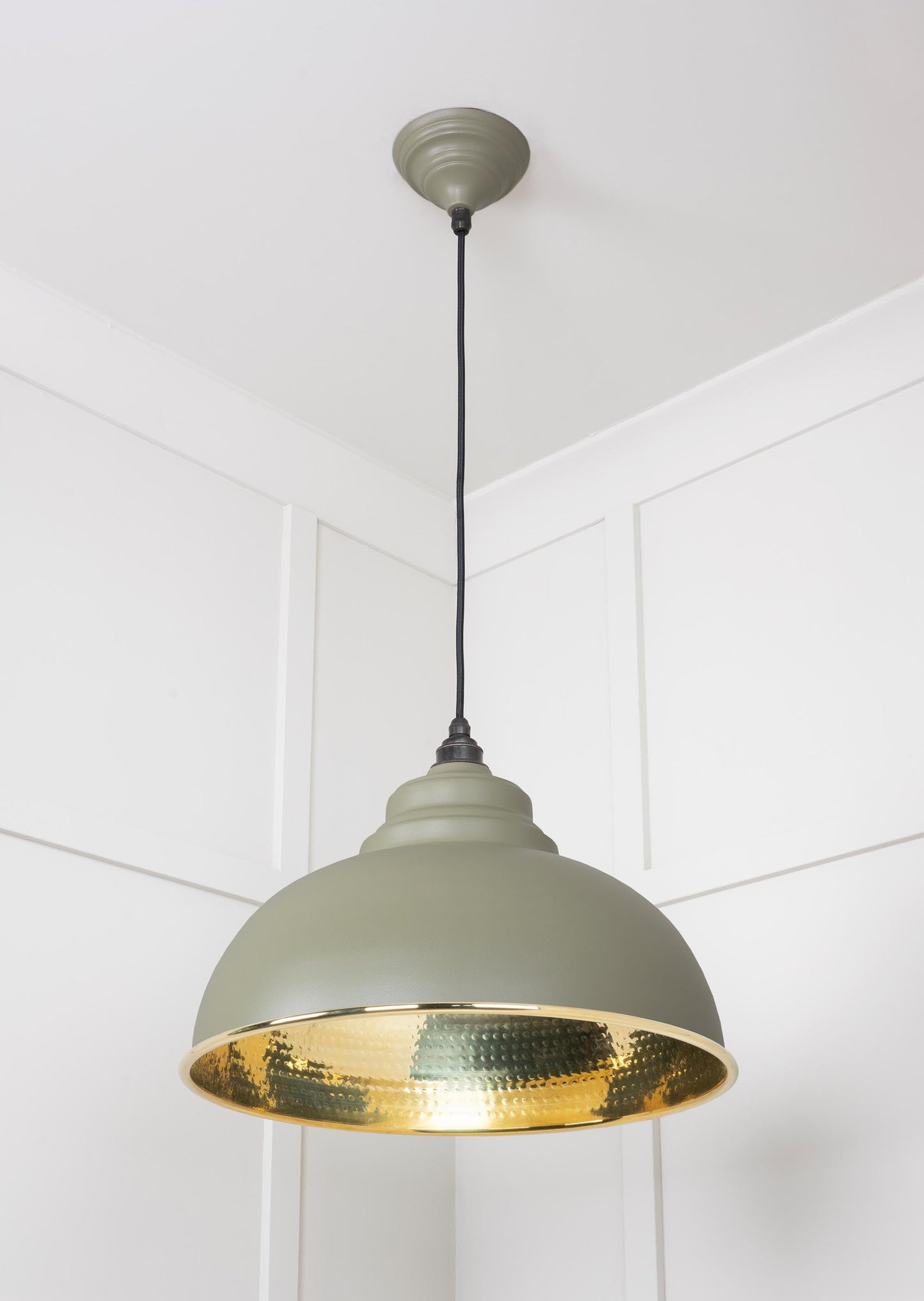 From The Anvil Hammered Brass Harborne Pendant