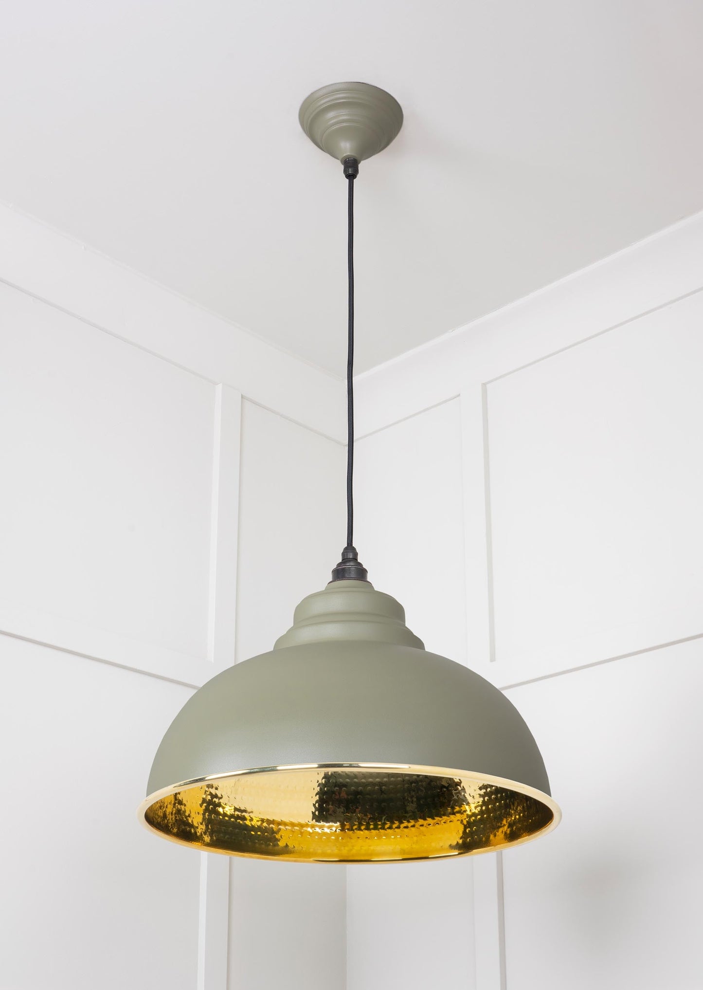 From The Anvil Hammered Brass Harborne Pendant