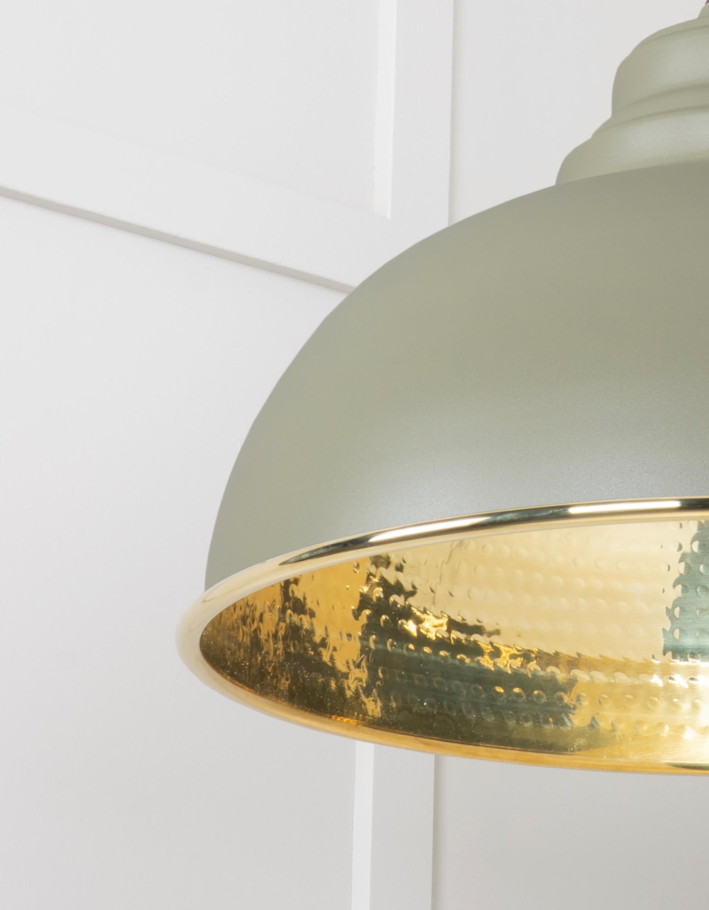 From The Anvil Hammered Brass Harborne Pendant