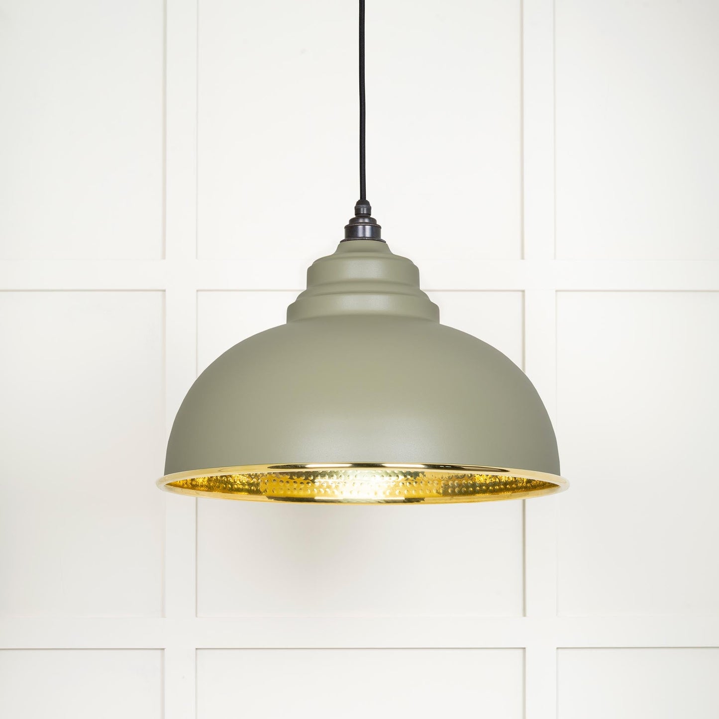 From The Anvil Hammered Brass Harborne Pendant