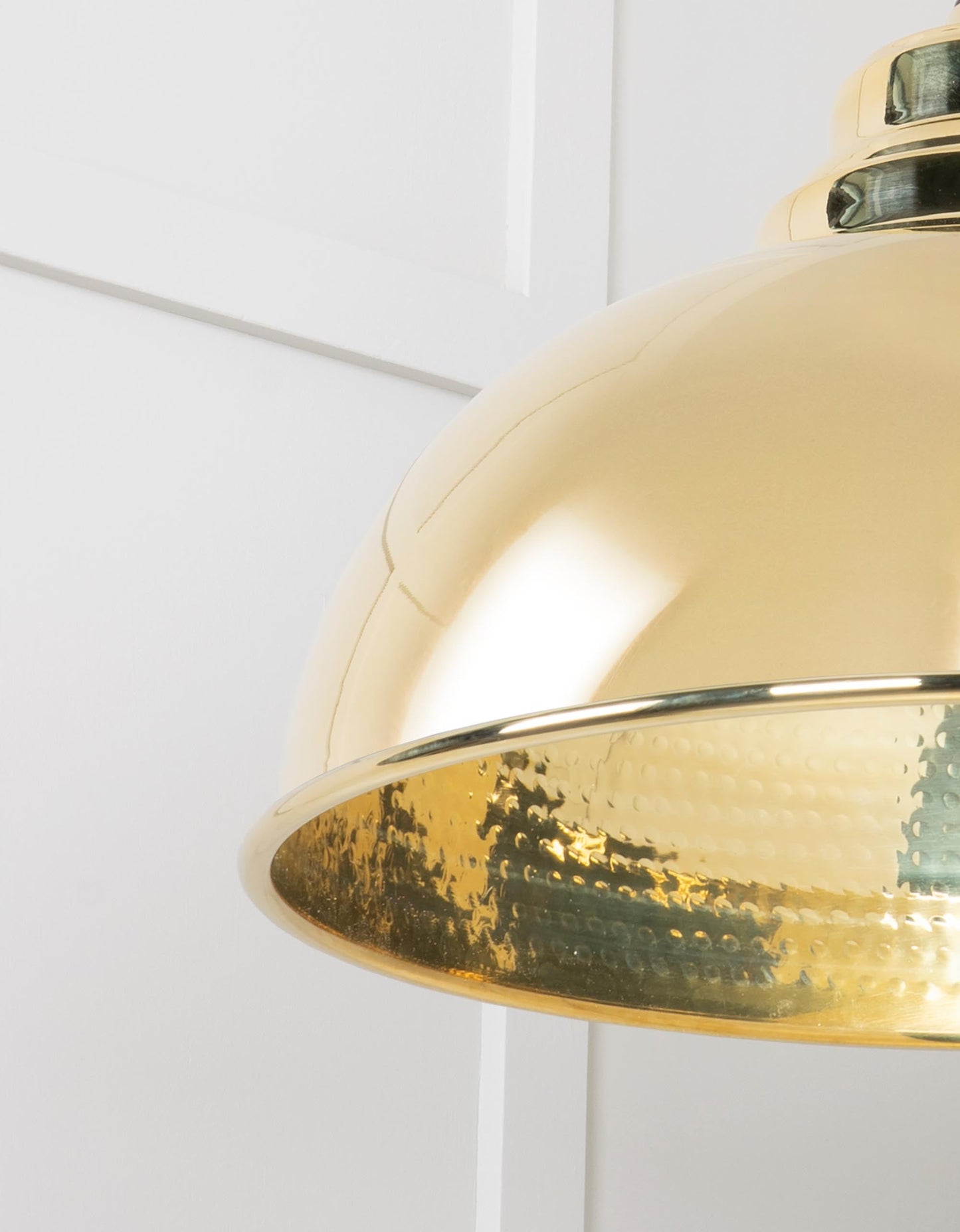 From The Anvil Hammered Brass Harborne Pendant