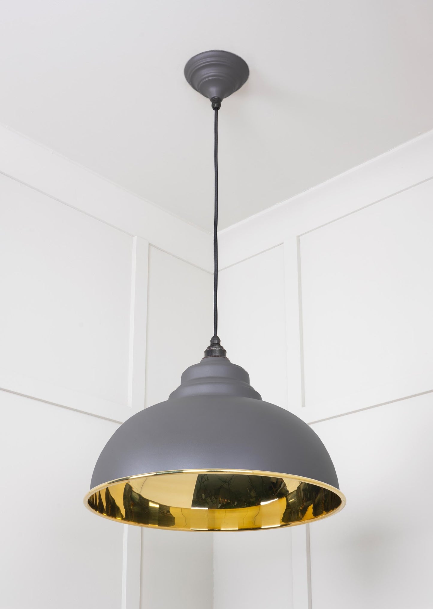 From The Anvil Smooth Brass Harborne Pendant
