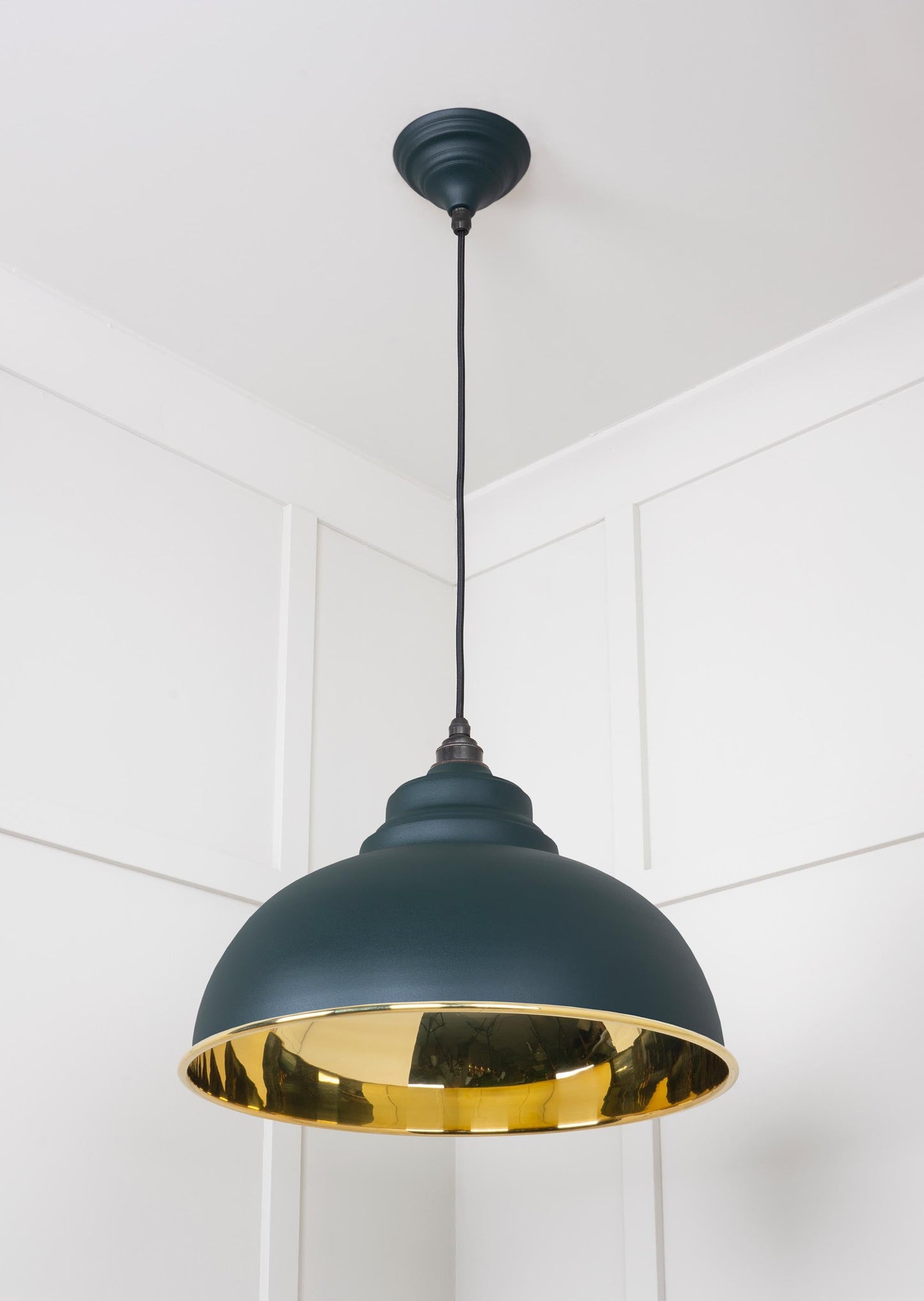 From The Anvil Smooth Brass Harborne Pendant