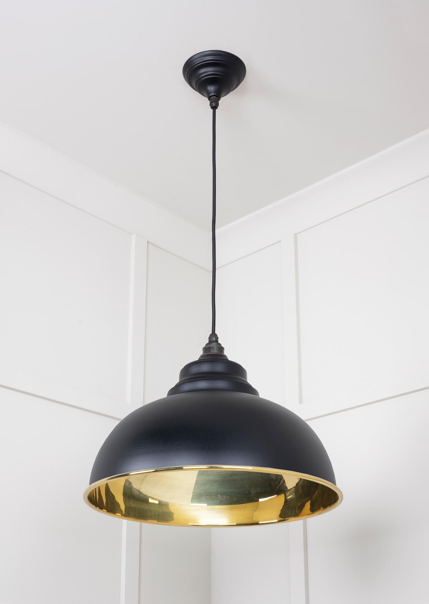 From The Anvil Smooth Brass Harborne Pendant