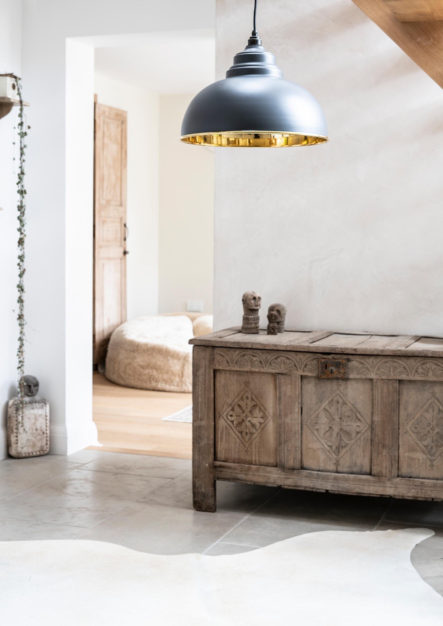 From The Anvil Smooth Brass Harborne Pendant