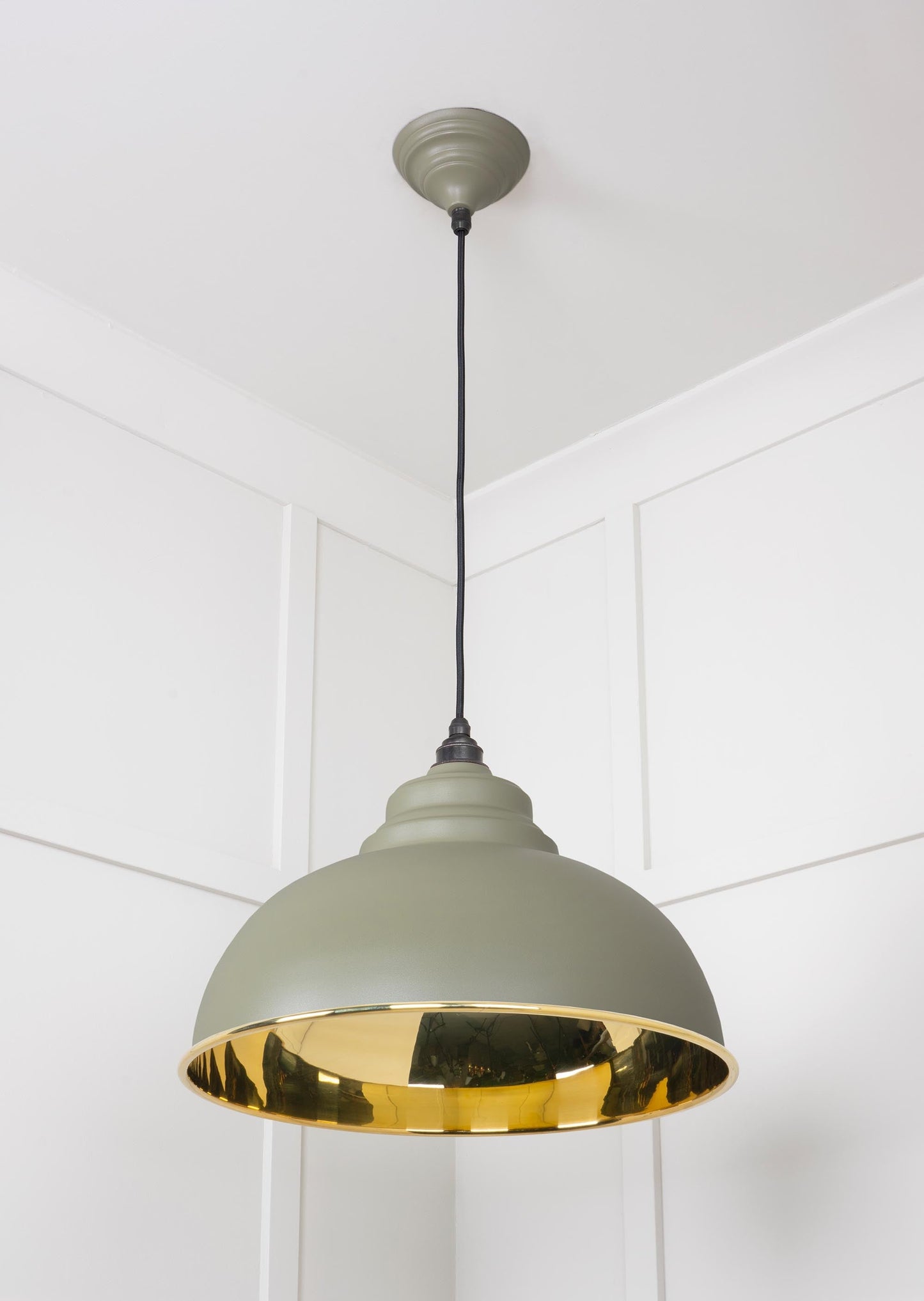 From The Anvil Smooth Brass Harborne Pendant