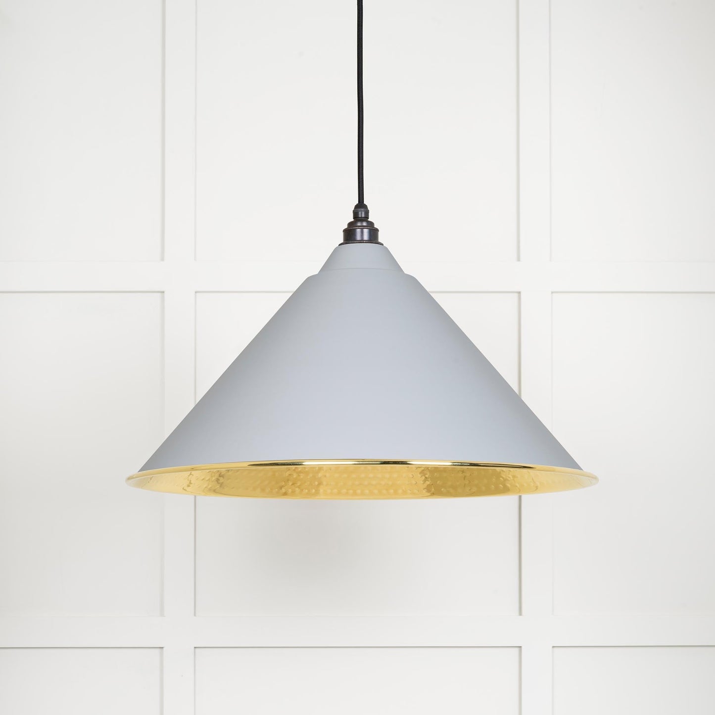 From The Anvil Hammered Brass Hockley Pendant