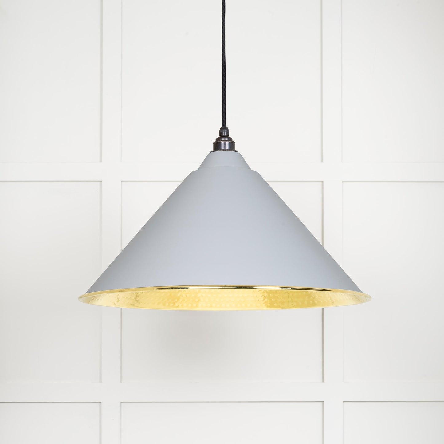 From The Anvil Hammered Brass Hockley Pendant