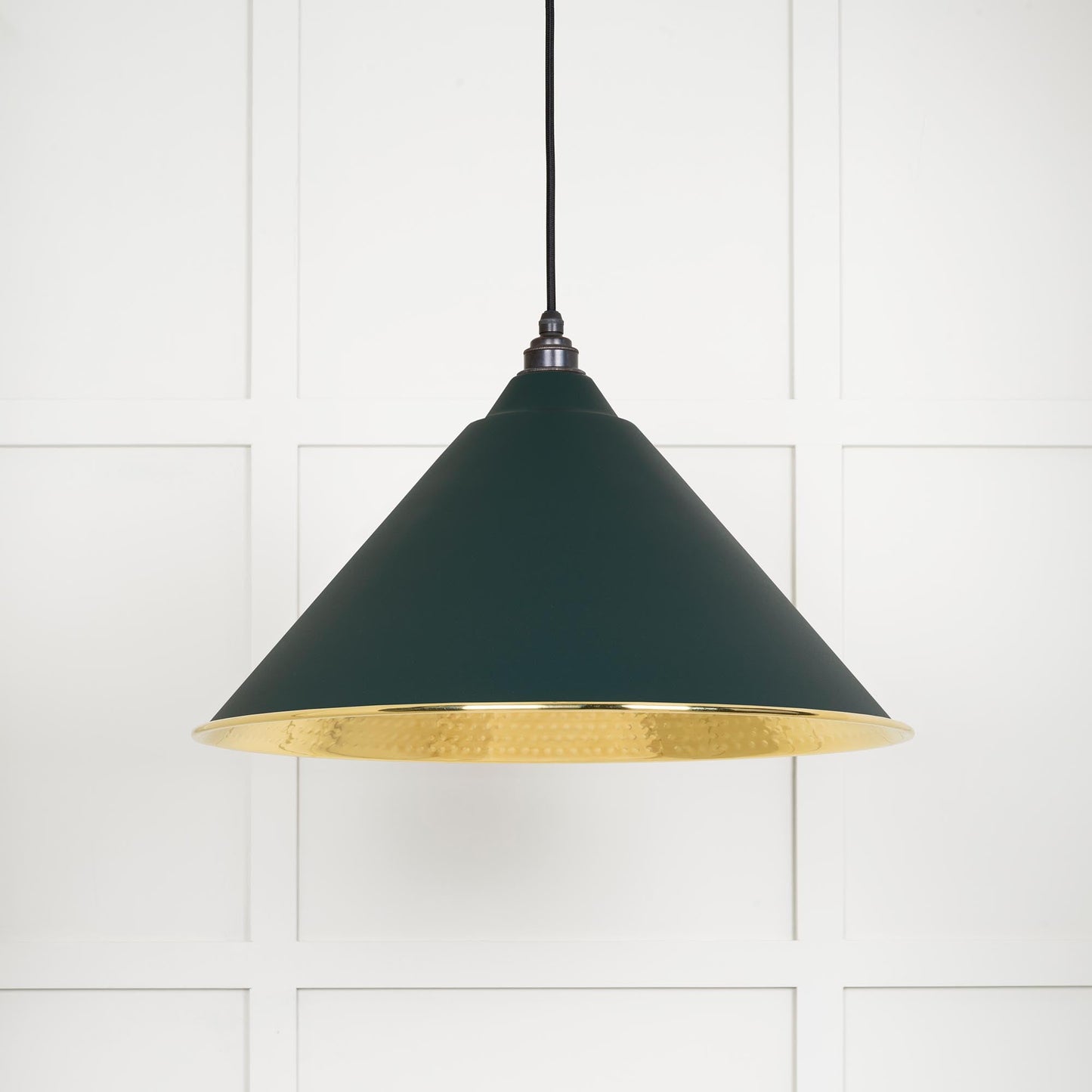 From The Anvil Hammered Brass Hockley Pendant