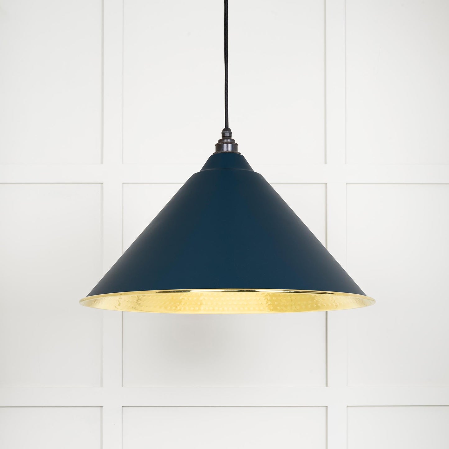 From The Anvil Hammered Brass Hockley Pendant