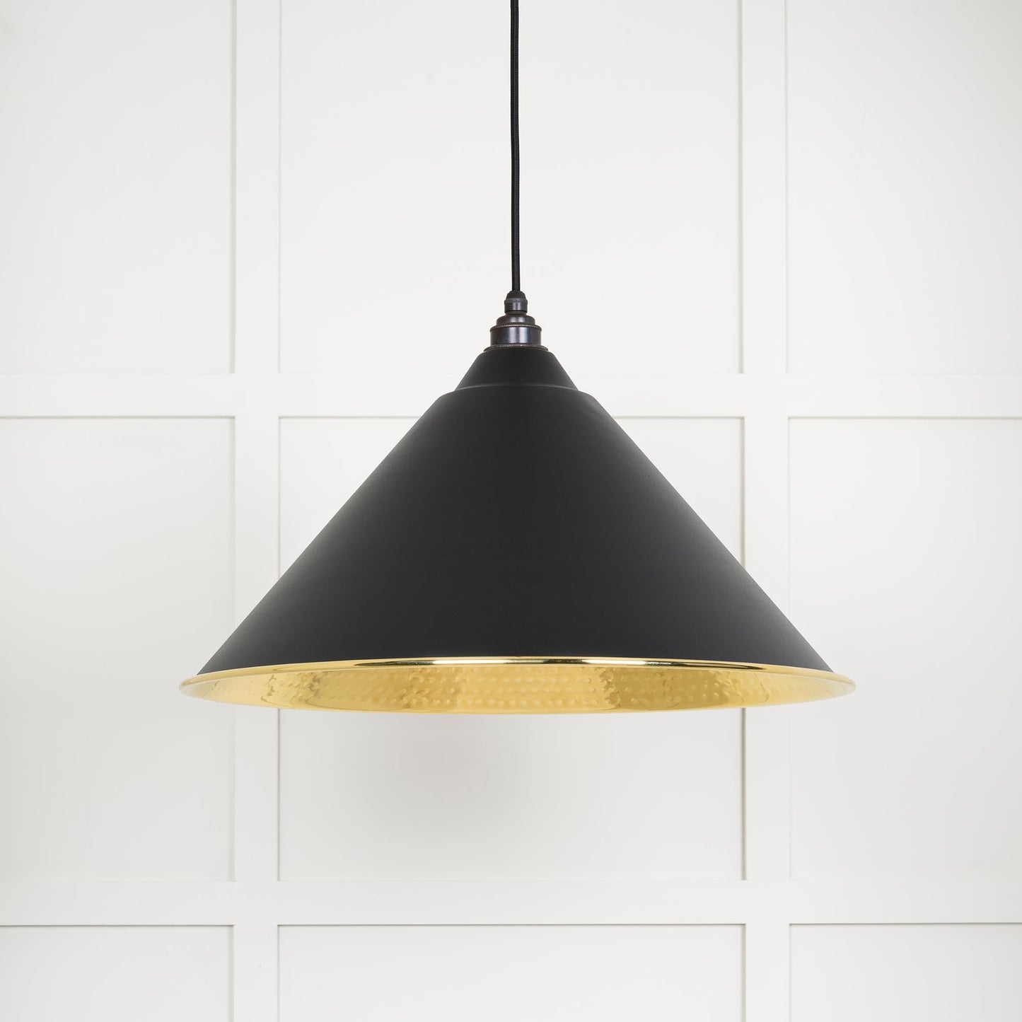 From The Anvil Hammered Brass Hockley Pendant