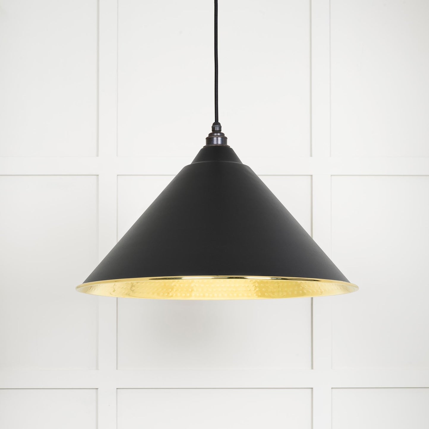 From The Anvil Hammered Brass Hockley Pendant