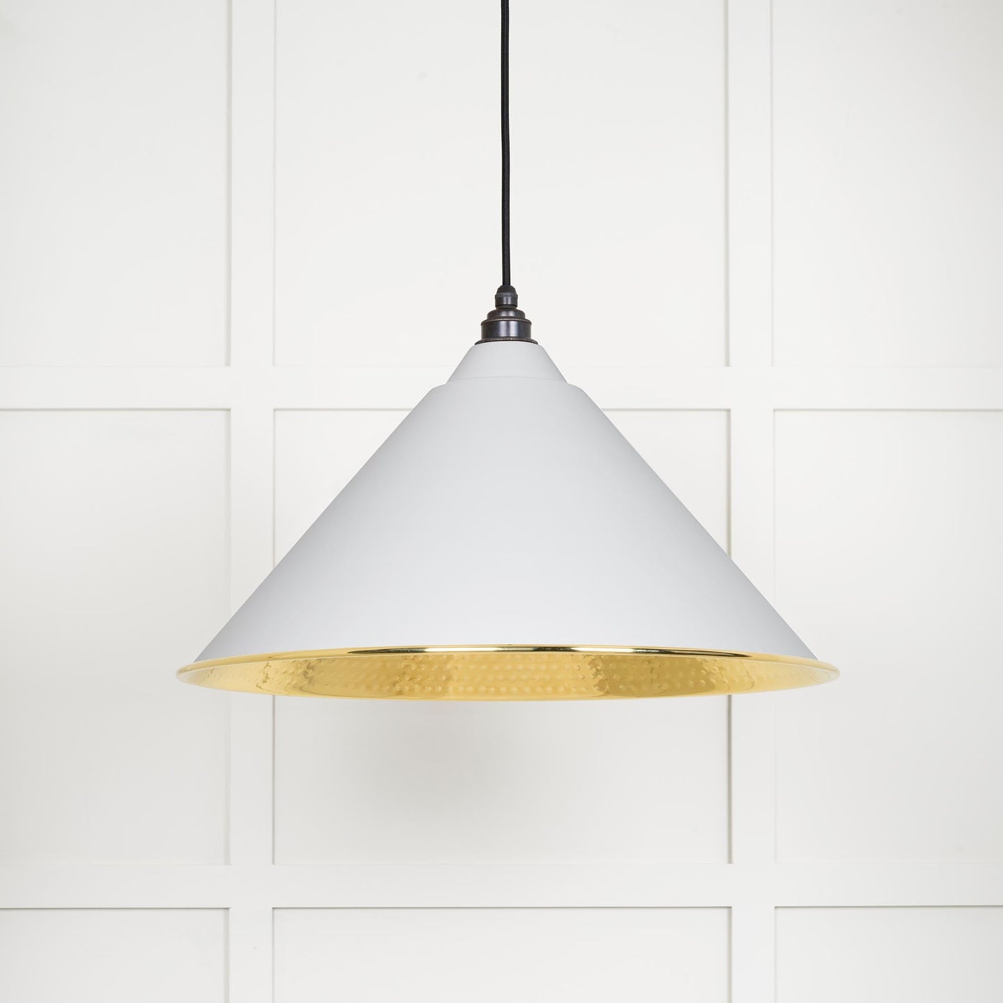 From The Anvil Hammered Brass Hockley Pendant
