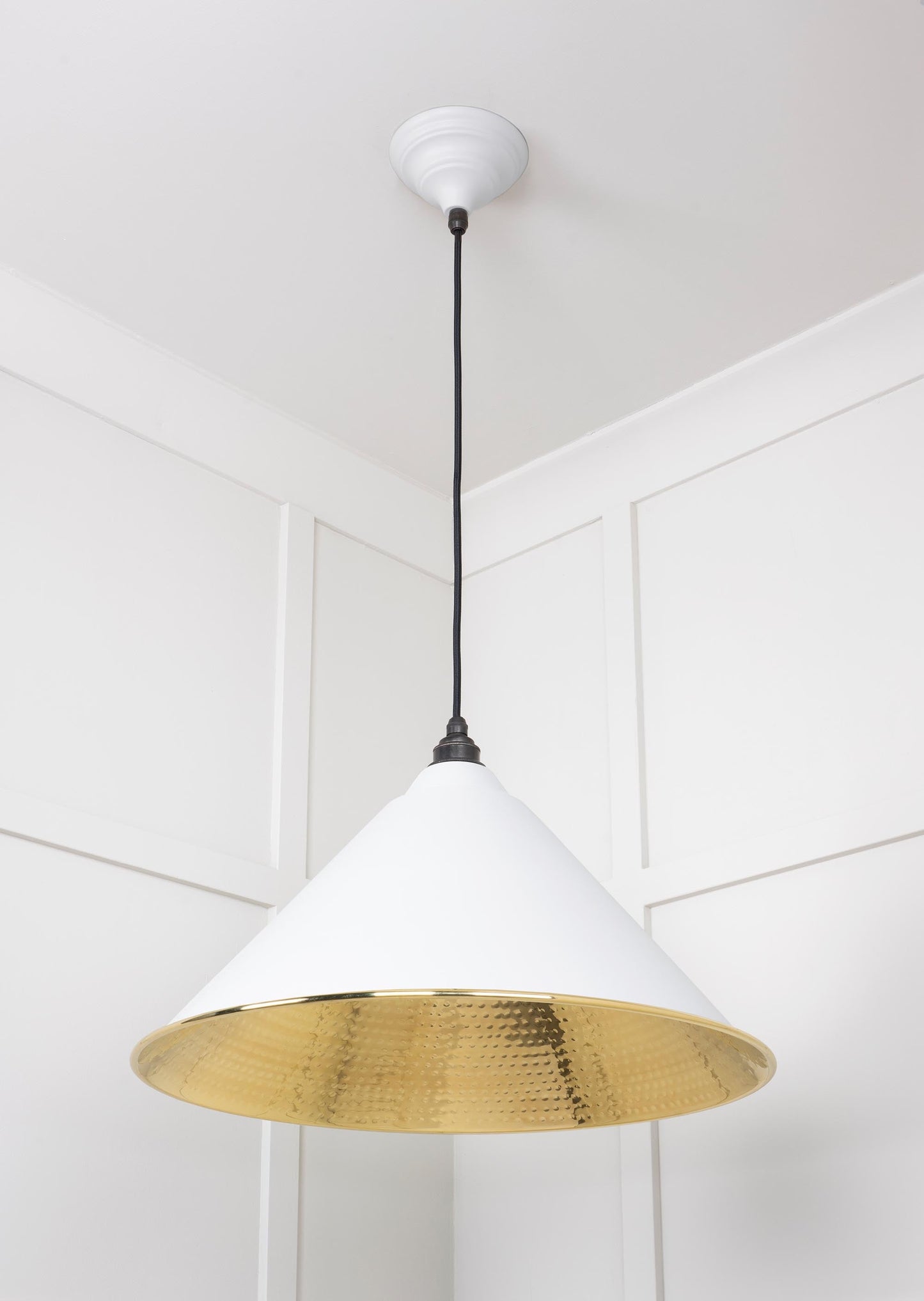 From The Anvil Hammered Brass Hockley Pendant