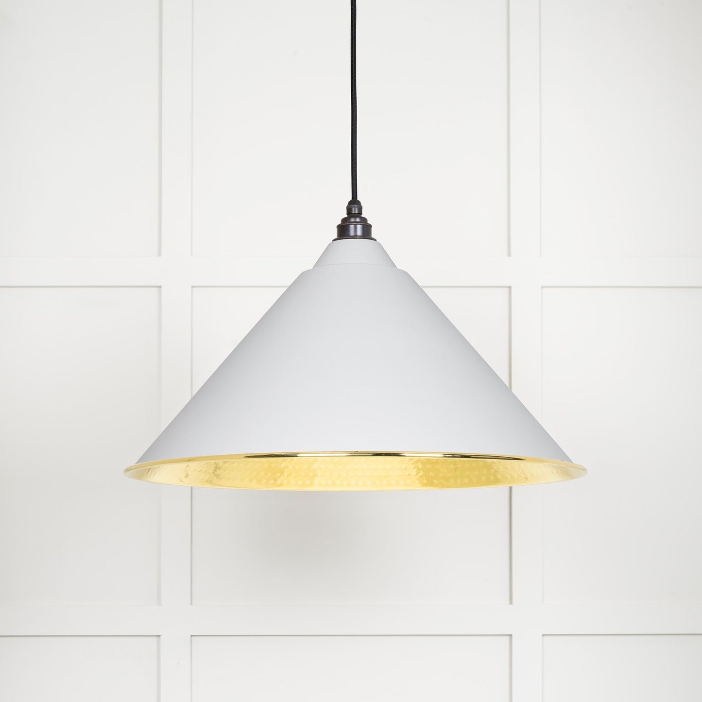 From The Anvil Hammered Brass Hockley Pendant
