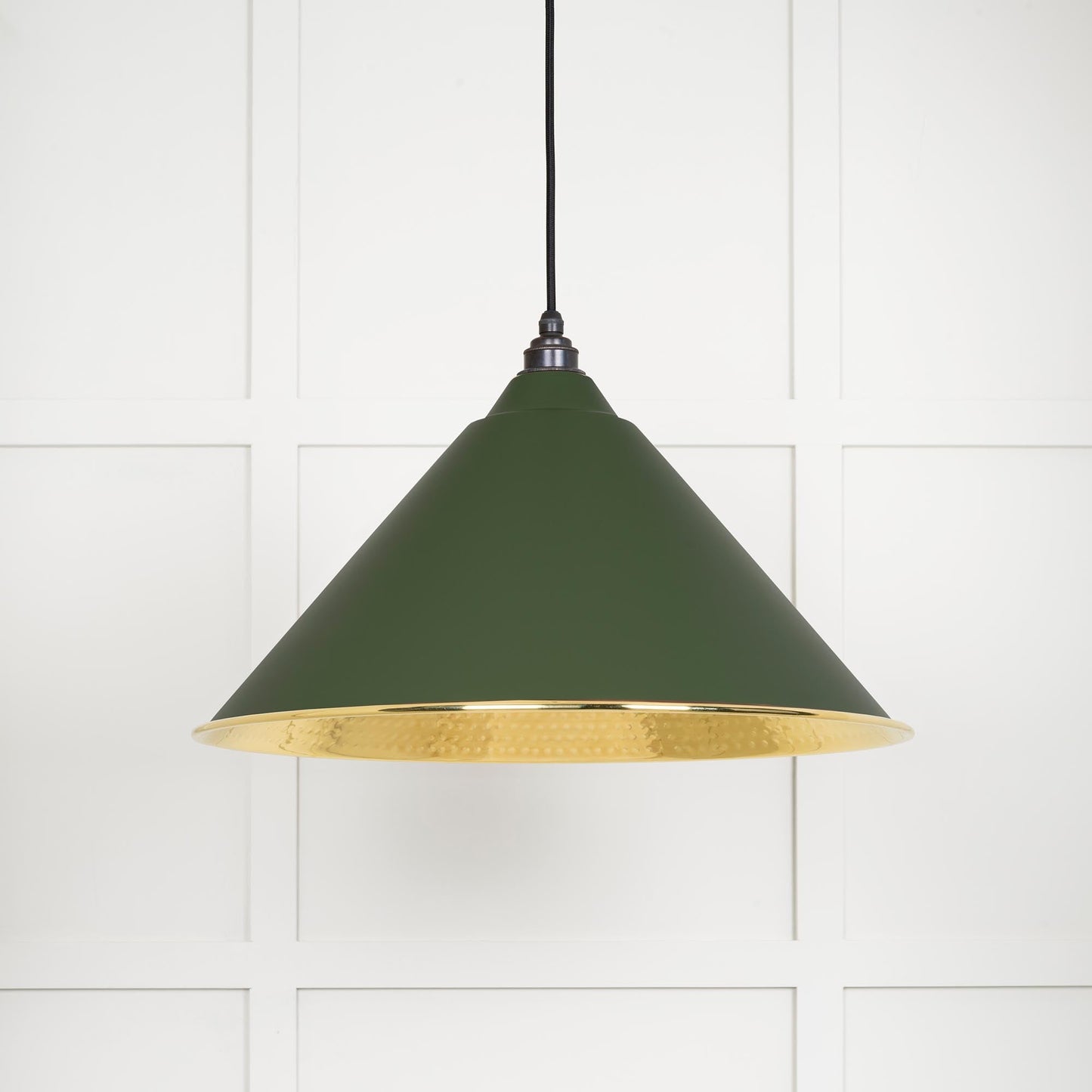 From The Anvil Hammered Brass Hockley Pendant
