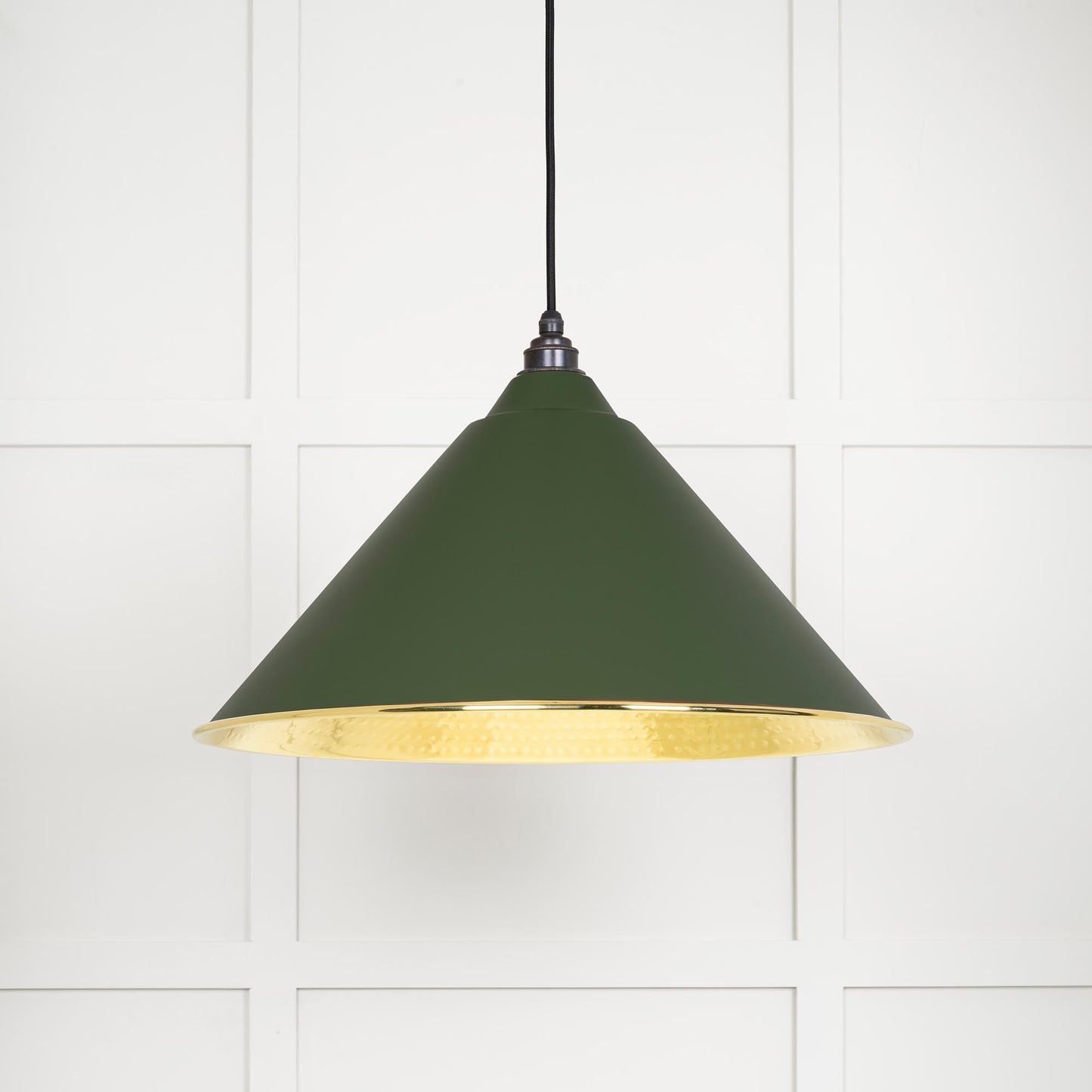 From The Anvil Hammered Brass Hockley Pendant