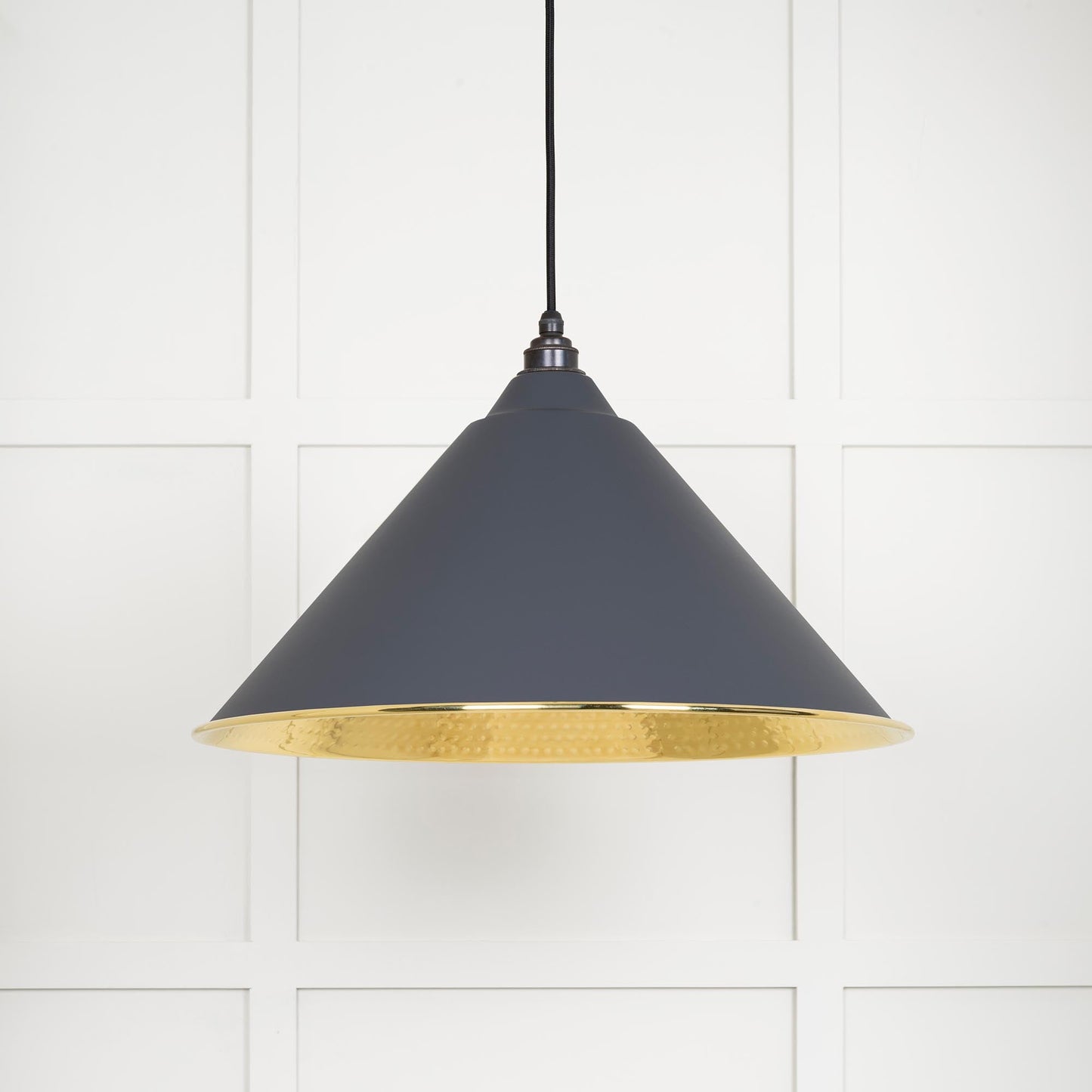 From The Anvil Hammered Brass Hockley Pendant