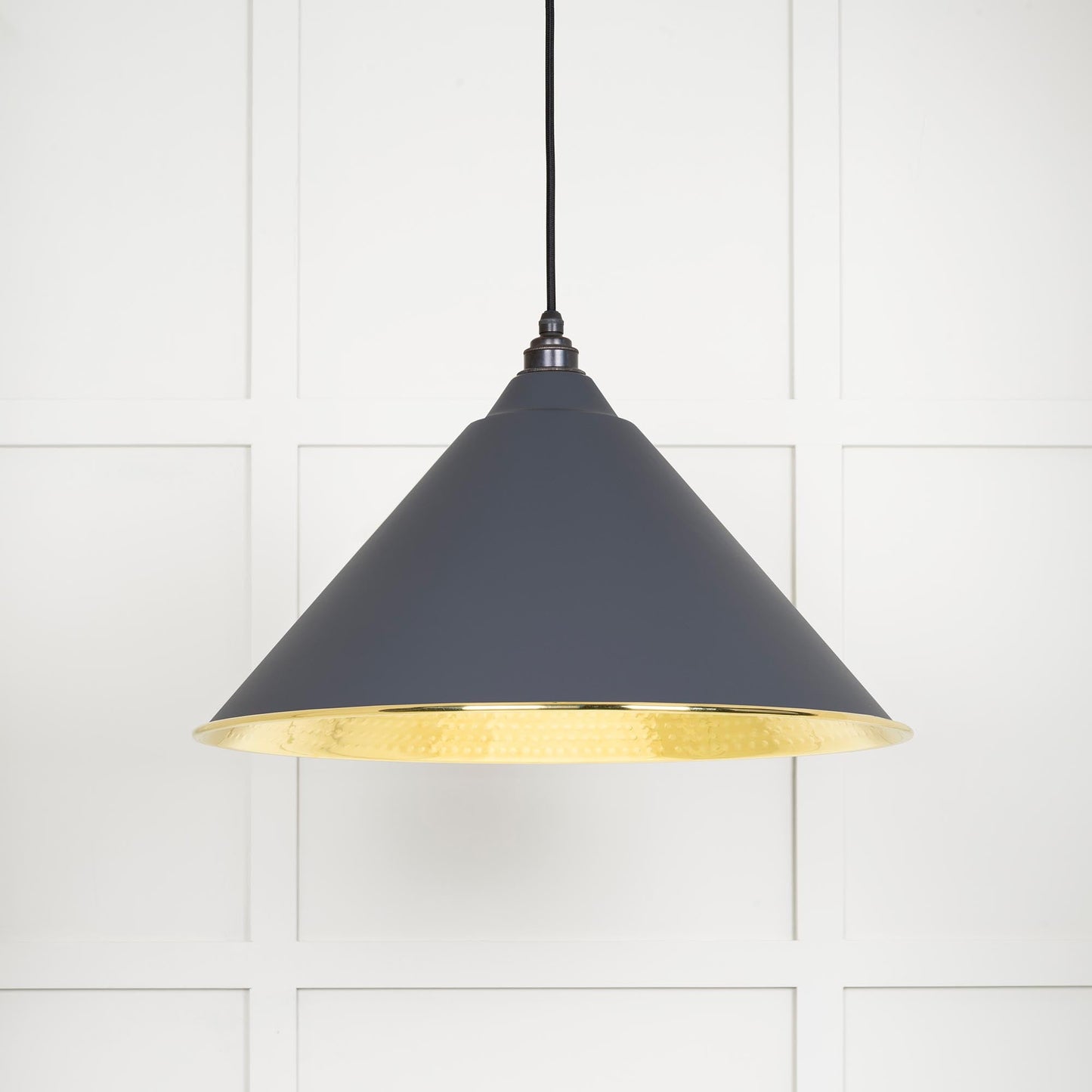 From The Anvil Hammered Brass Hockley Pendant