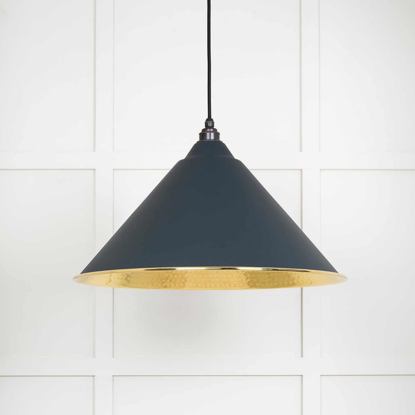 From The Anvil Hammered Brass Hockley Pendant