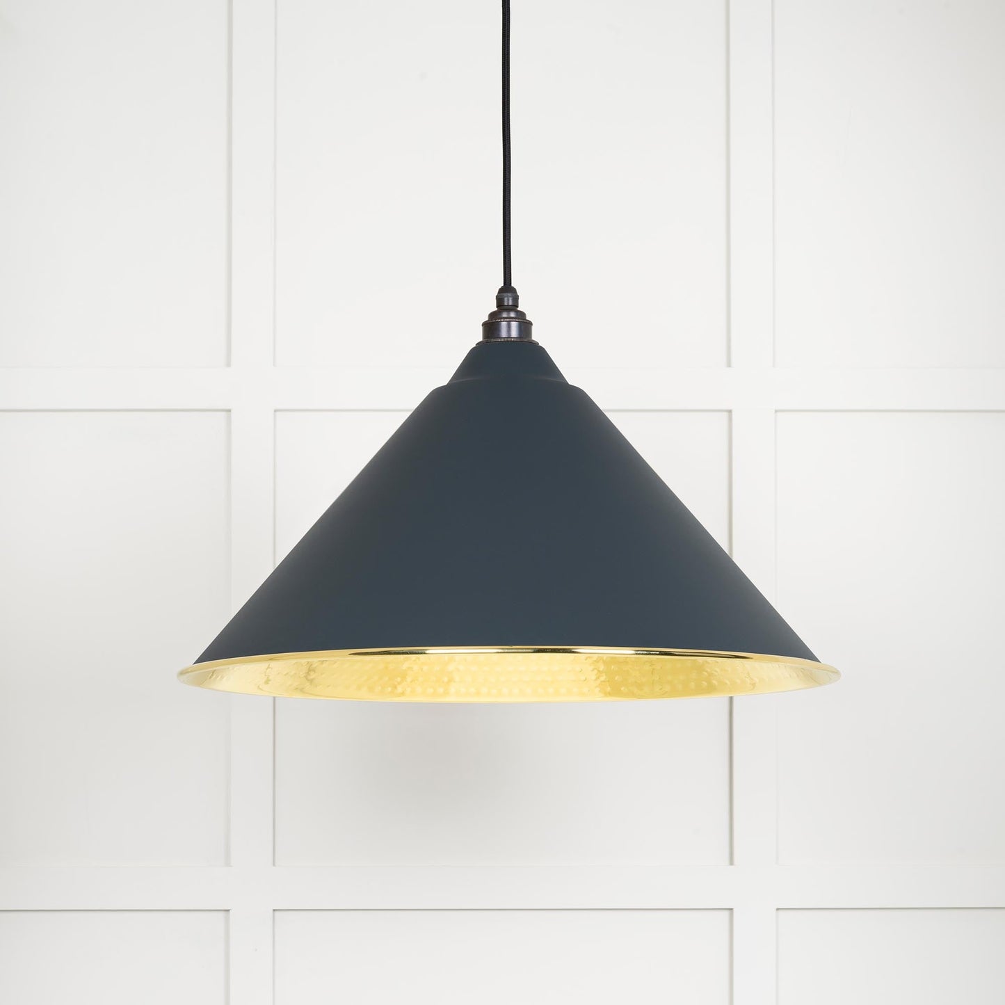 From The Anvil Hammered Brass Hockley Pendant