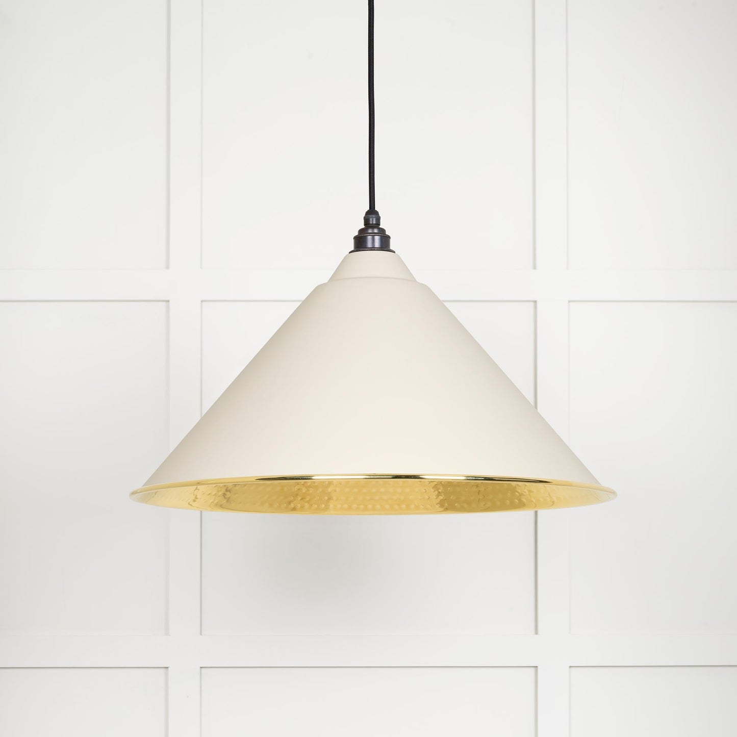 From The Anvil Hammered Brass Hockley Pendant