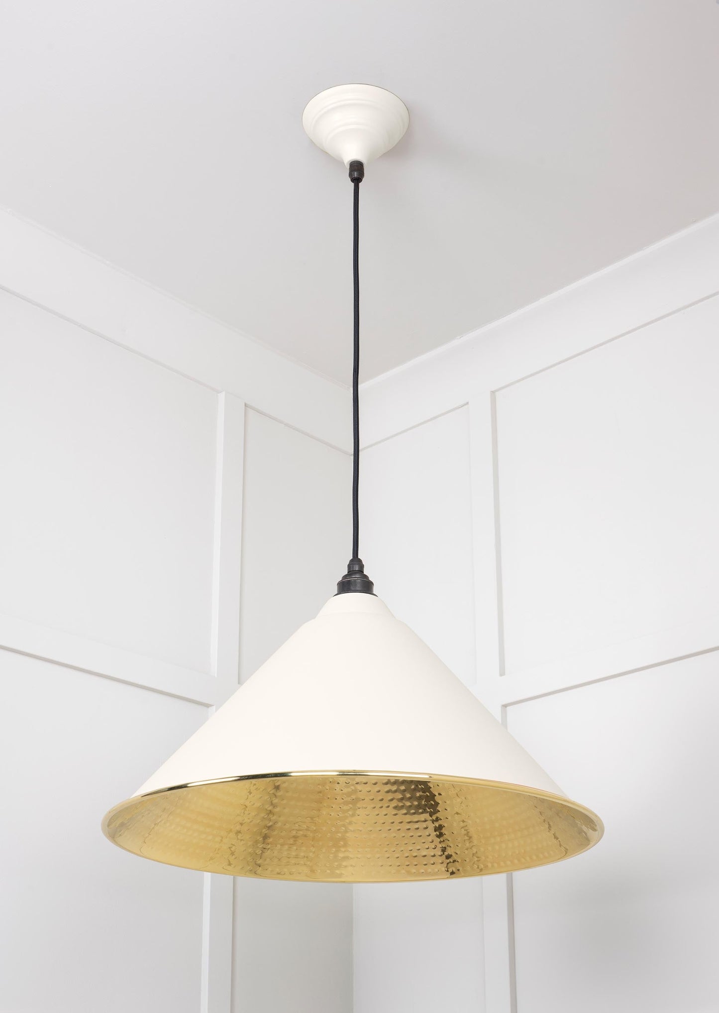 From The Anvil Hammered Brass Hockley Pendant
