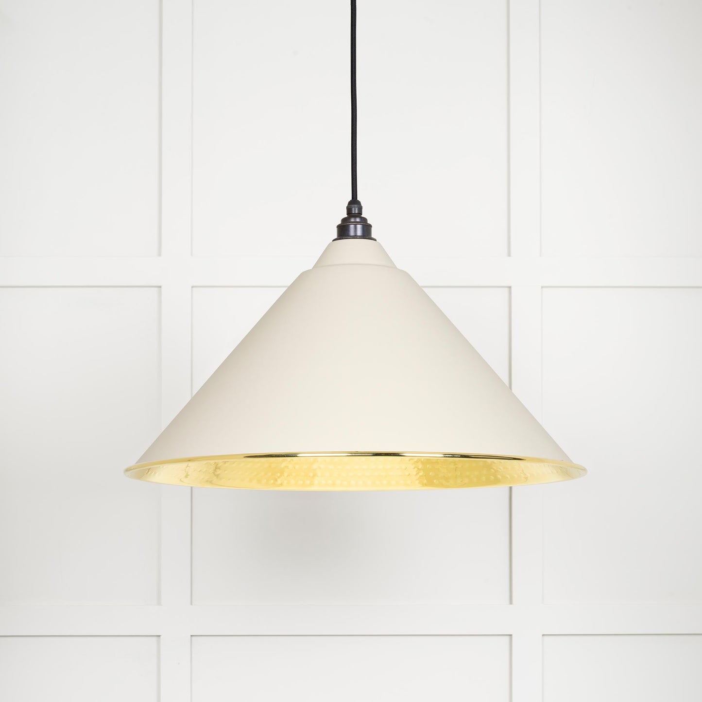 From The Anvil Hammered Brass Hockley Pendant