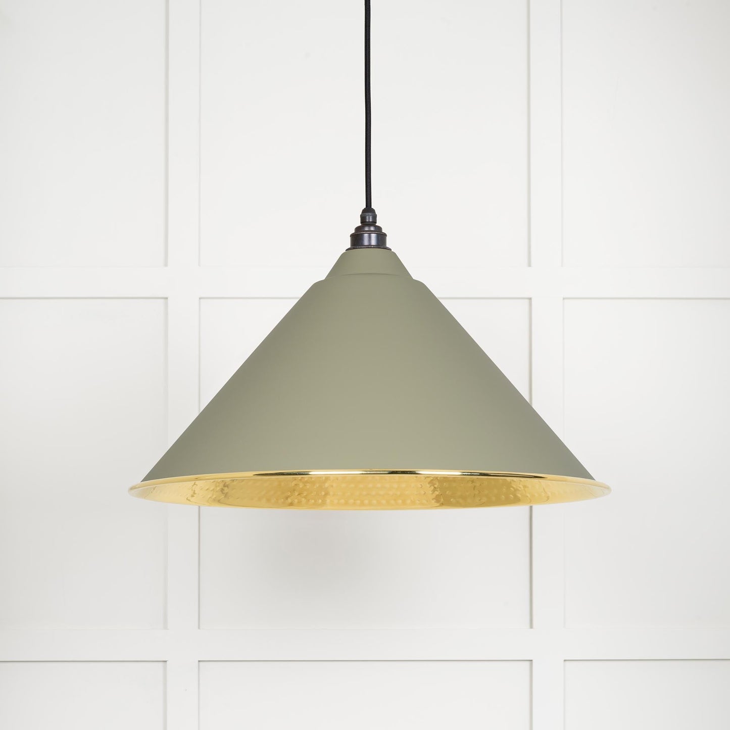 From The Anvil Hammered Brass Hockley Pendant