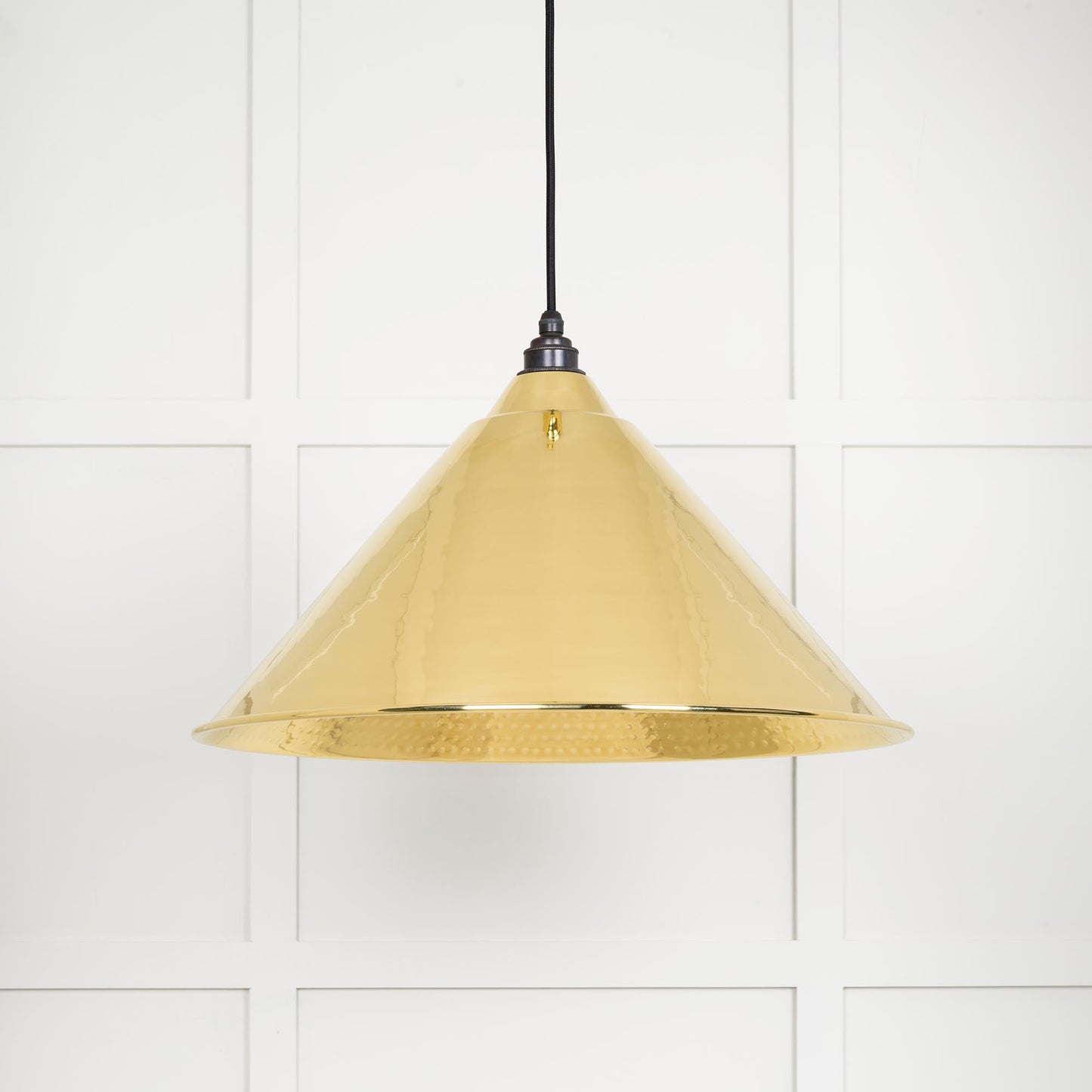 From The Anvil Hammered Brass Hockley Pendant