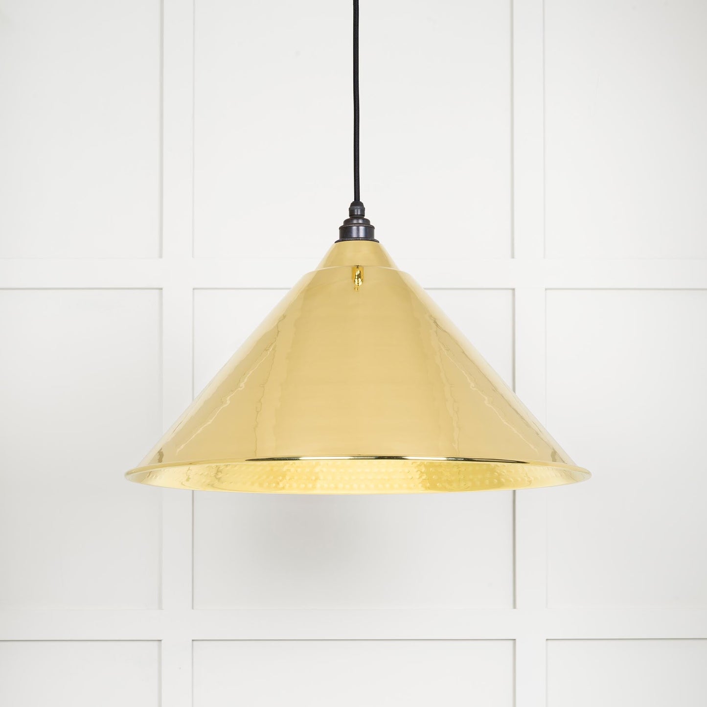 From The Anvil Hammered Brass Hockley Pendant