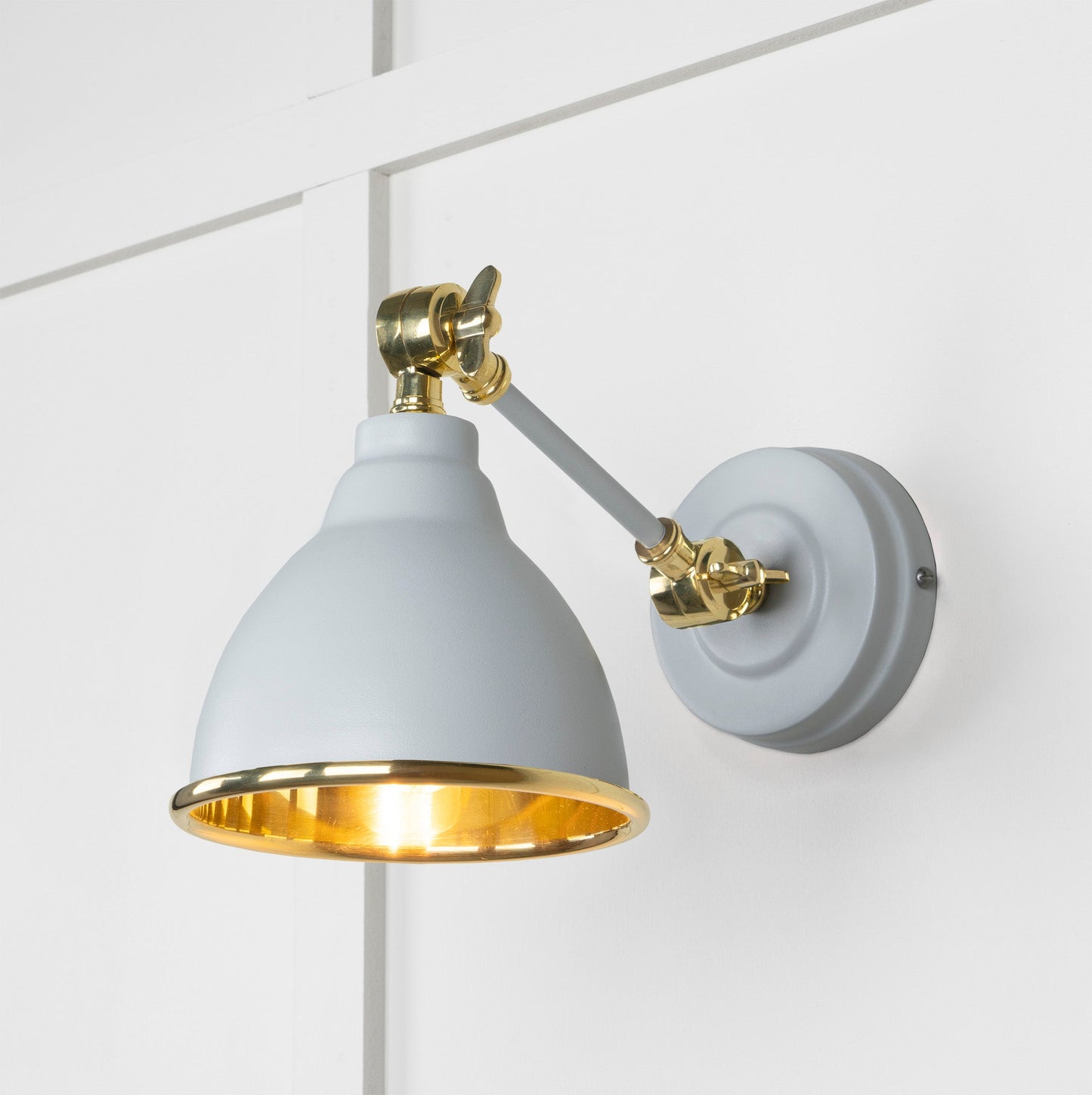 From The Anvil Smooth Brass Brindley Wall Light