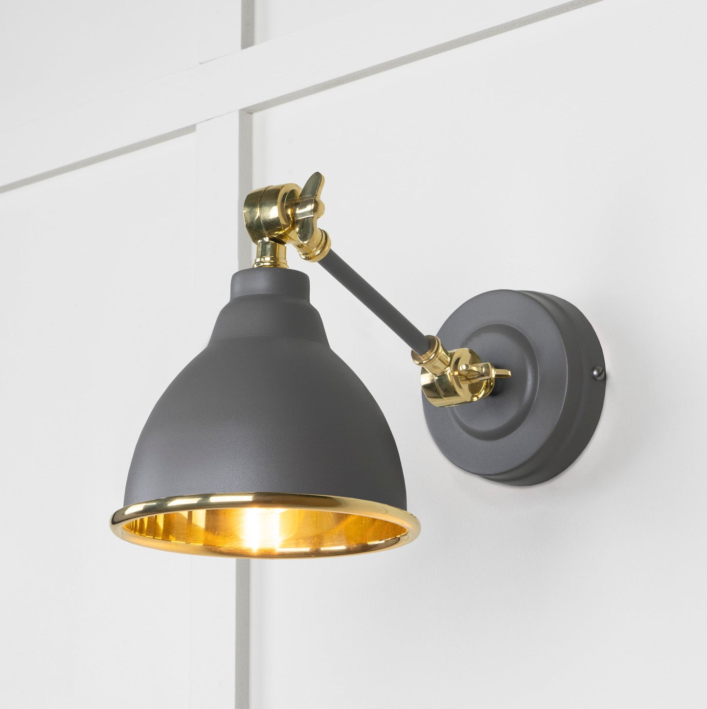 From The Anvil Smooth Brass Brindley Wall Light