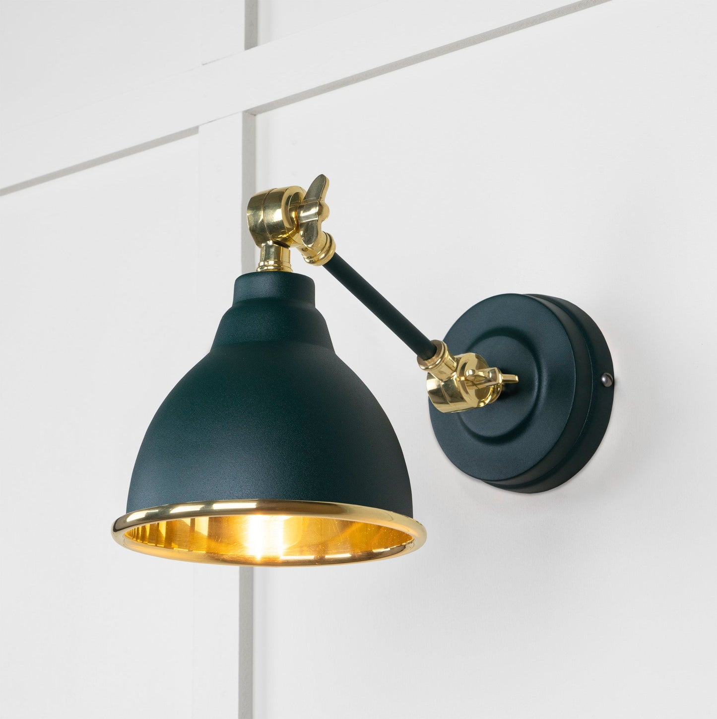 From The Anvil Smooth Brass Brindley Wall Light