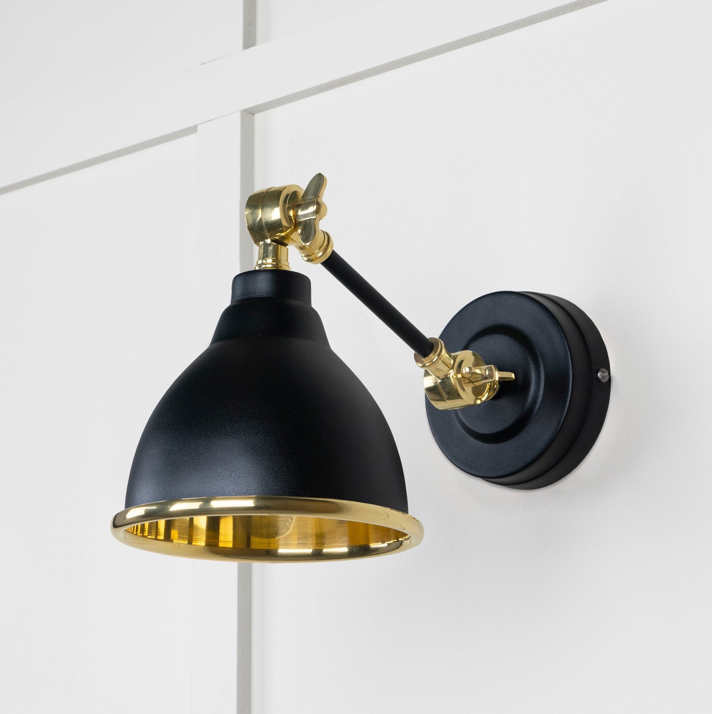 From The Anvil Smooth Brass Brindley Wall Light