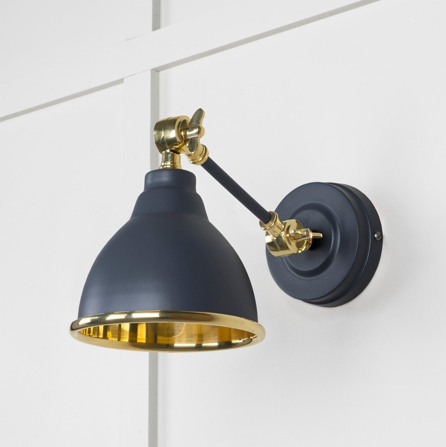 From The Anvil Smooth Brass Brindley Wall Light