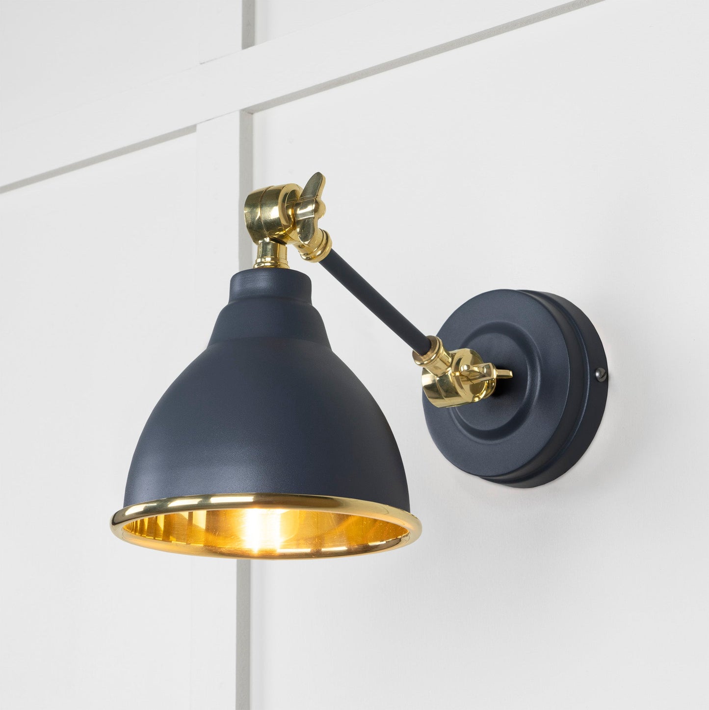 From The Anvil Smooth Brass Brindley Wall Light
