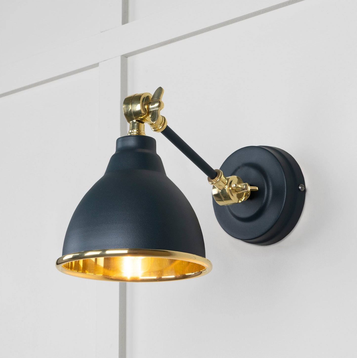 From The Anvil Smooth Brass Brindley Wall Light
